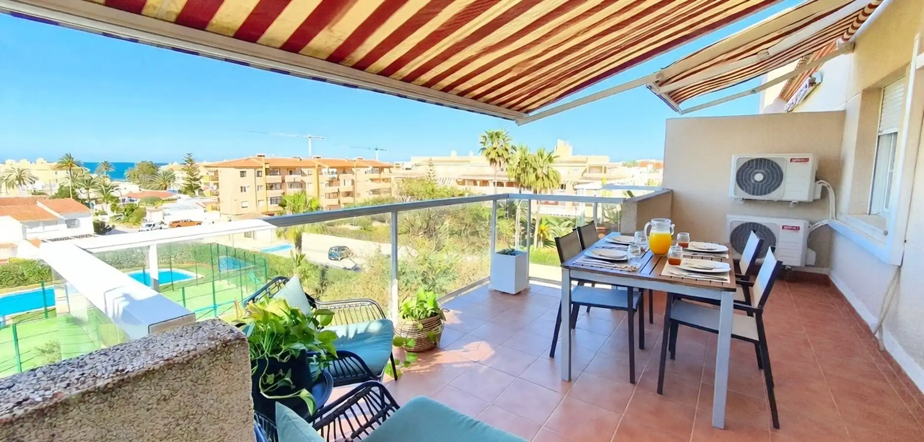 Terrace of Apartments for rent in Dénia  with Air Conditioner, Heating and Terrace