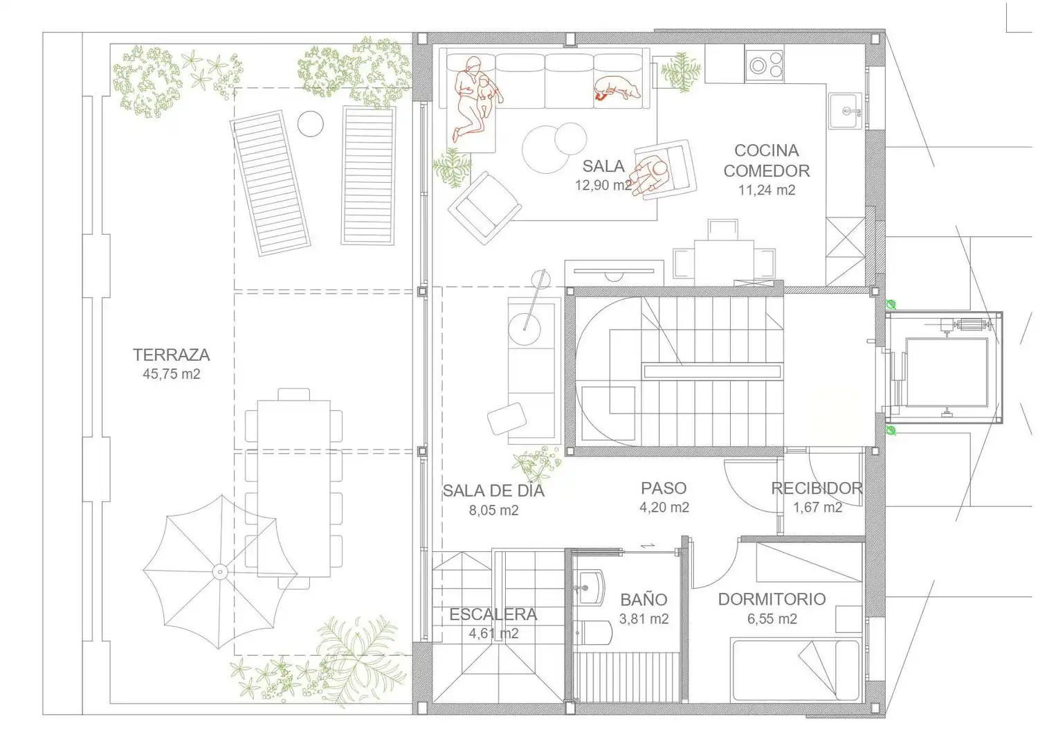 Attic for sale in Barcelona  with Air Conditioner, Heating and Parquet flooring