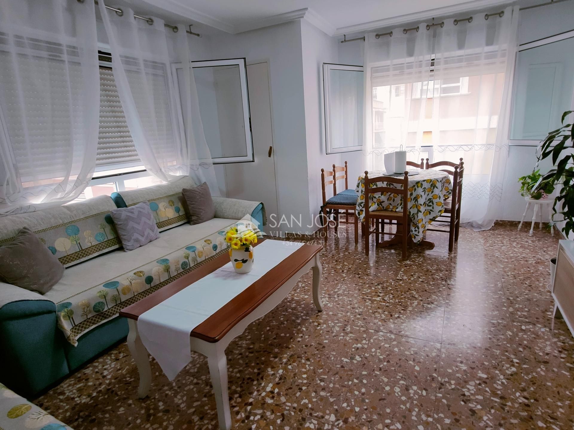 Living room of Flat for sale in Aspe  with Terrace, Storage room and Balcony