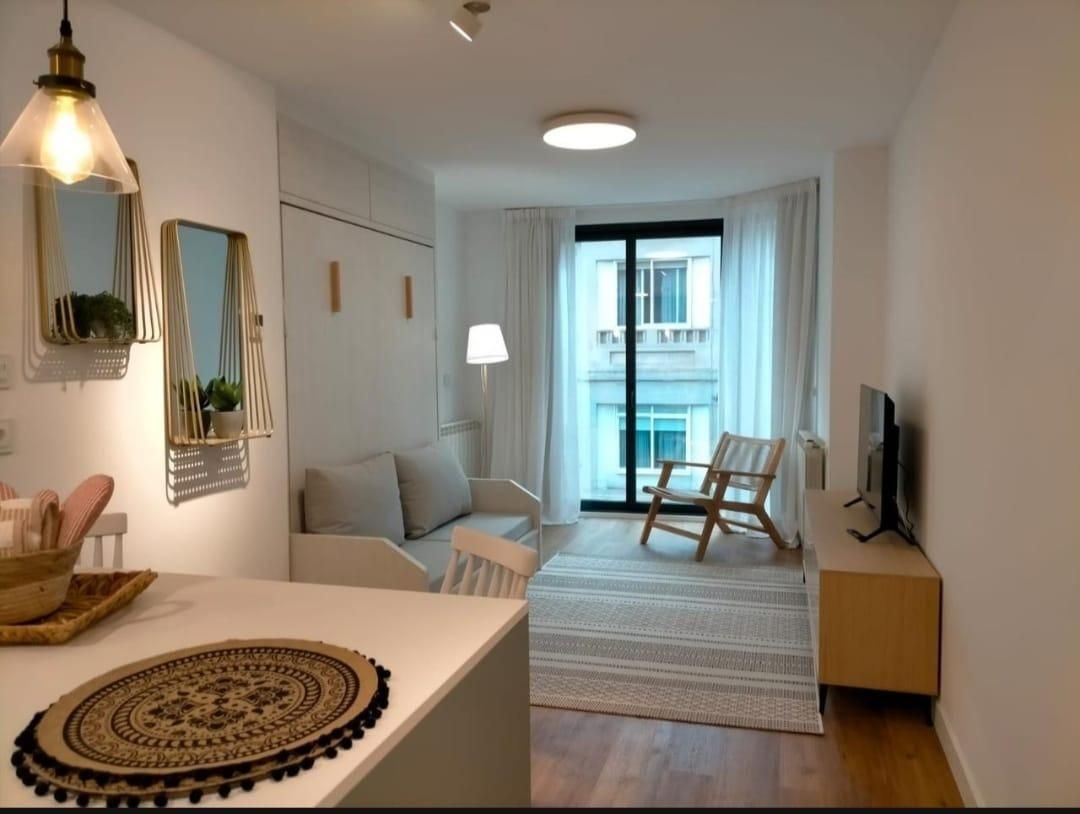 Sala de estar de Estudio de alquiler en Vigo  con Calefacción y Amueblado
