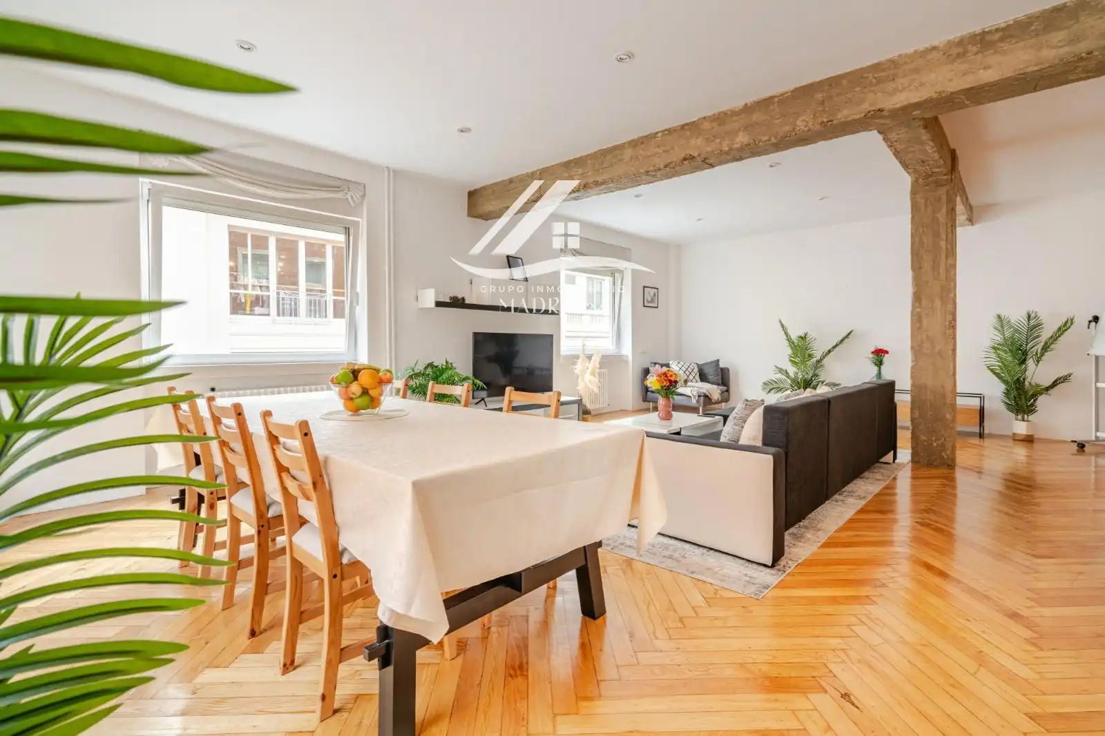 Sala de estar de Piso de alquiler en Madrid con Aire acondicionado, Calefacción y Amueblado