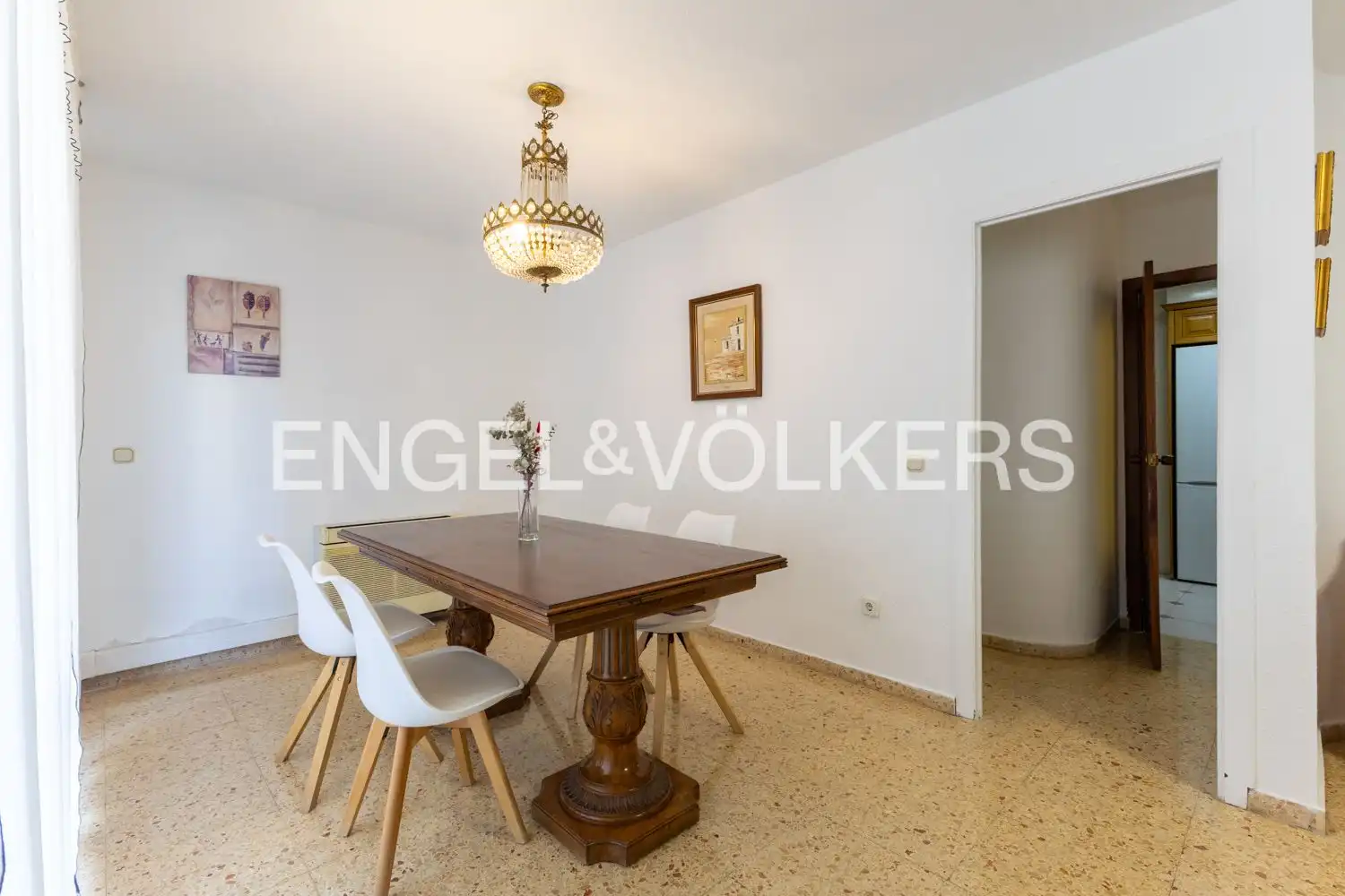 Dining room of Flat for rent in Valencia  with Air Conditioner, Heating and Terrace