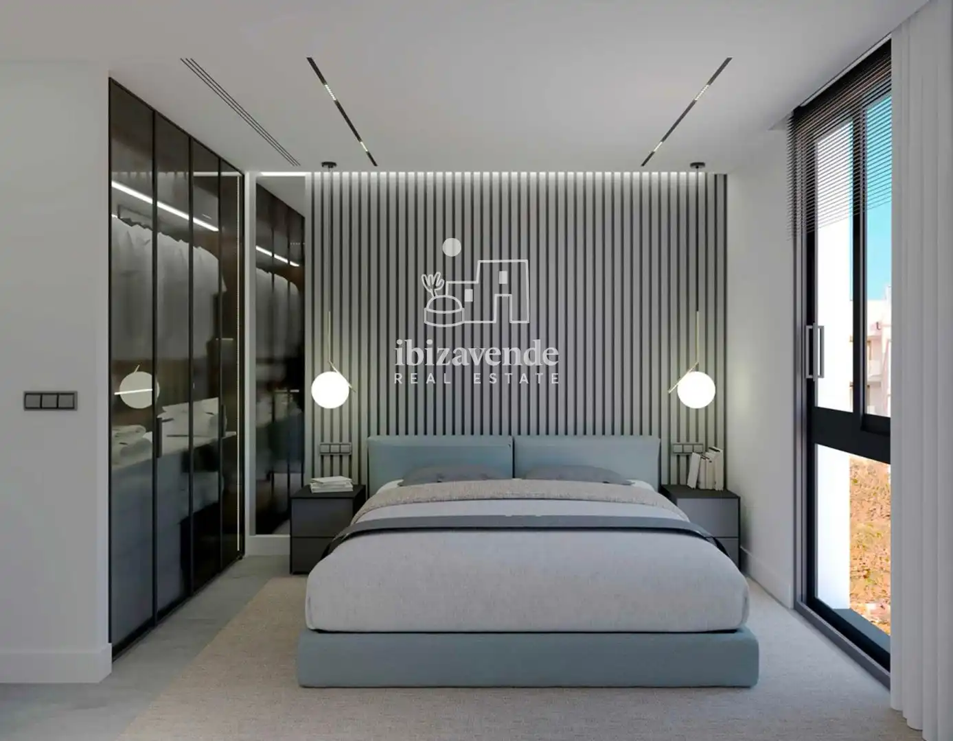 Bedroom of Flat for sale in Sant Antoni de Portmany  with Heating, Terrace and Swimming Pool