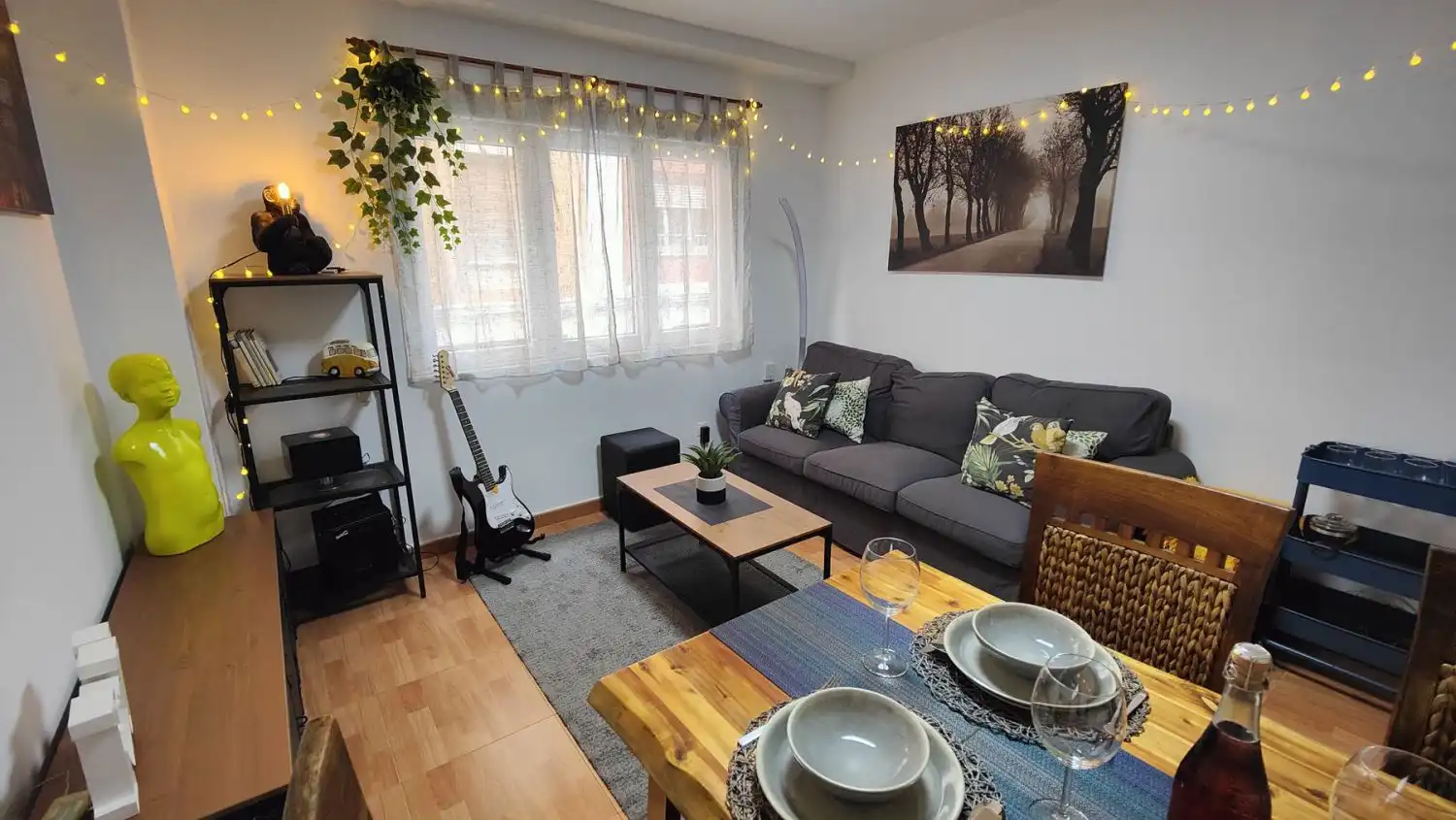 Wohnzimmer von Wohnung zur Miete in Gijón  mit Heizung und Möbliert