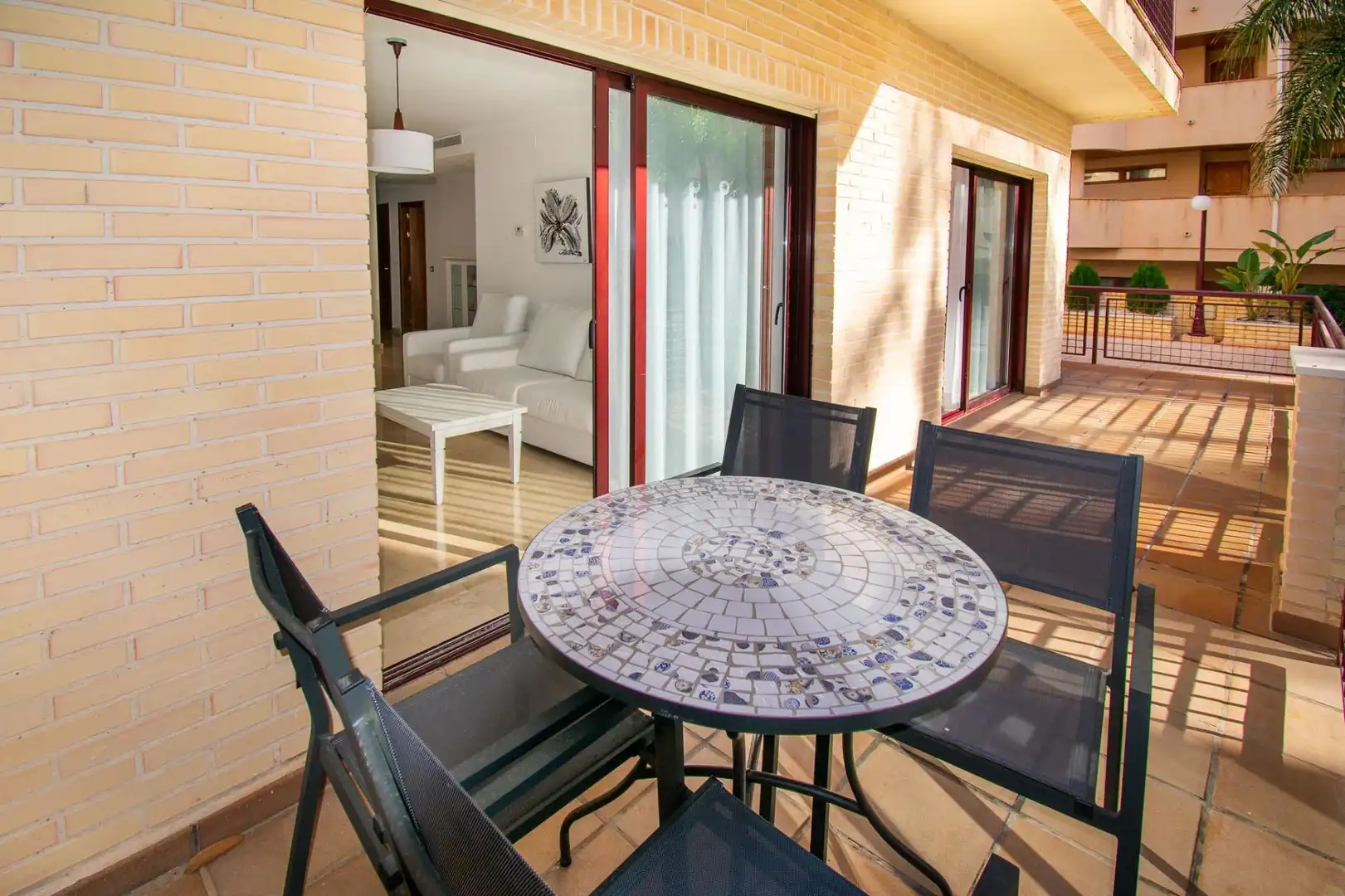 Terraza de Apartamento de alquiler en L'Alfàs del Pi con Aire acondicionado, Terraza y Amueblado