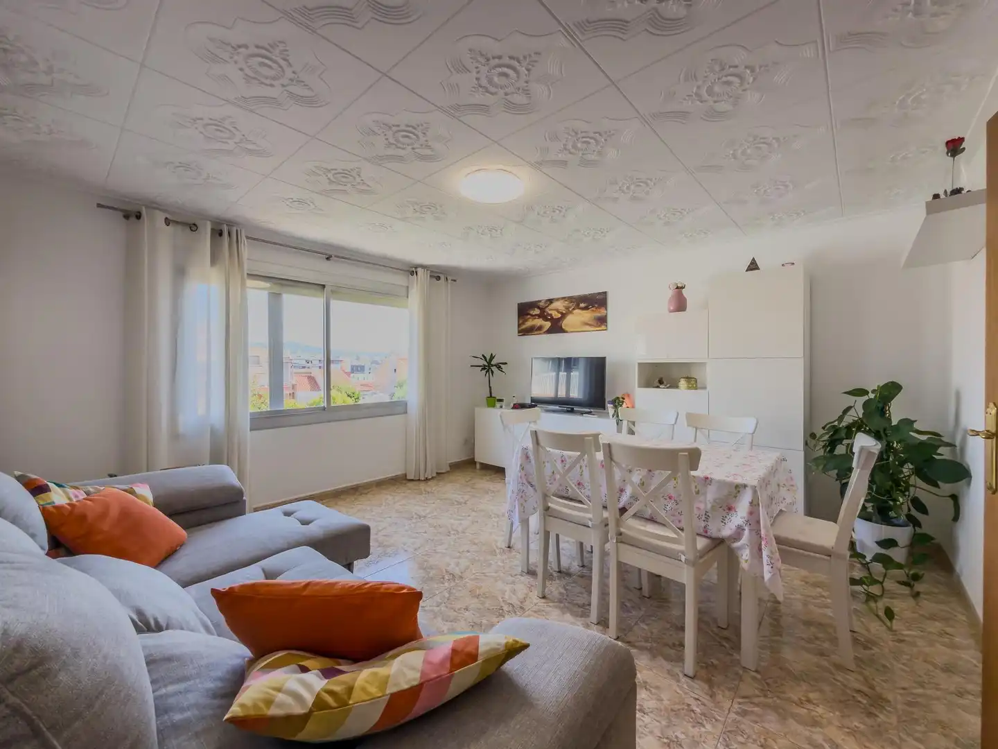 Sala de estar de Piso en venta en Terrassa con Aire acondicionado, Calefacción y Balcón
