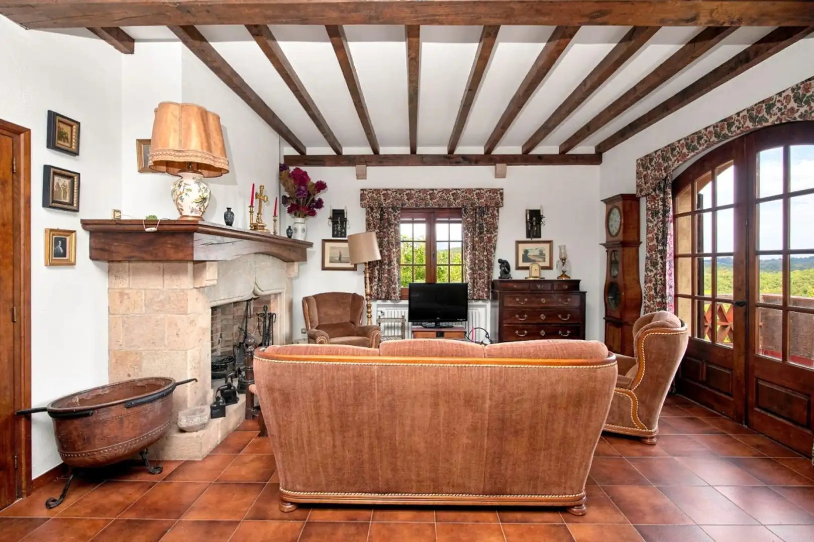 Living room of Houses for sale in Darnius  with Private garden, Storage room and Balcony