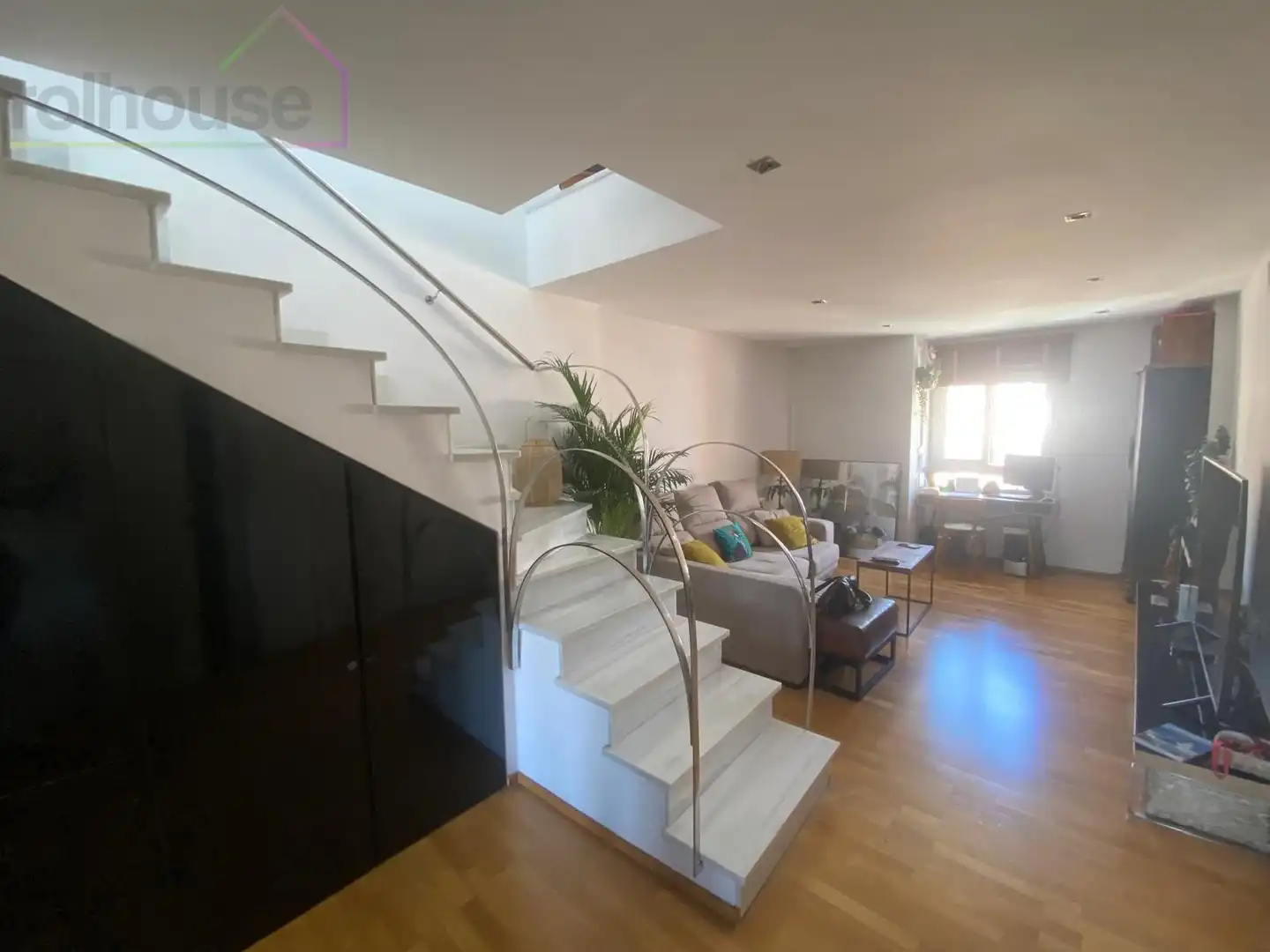 Sala de estar de Ático de alquiler en  Palma de Mallorca con Aire acondicionado, Calefacción y Parquet