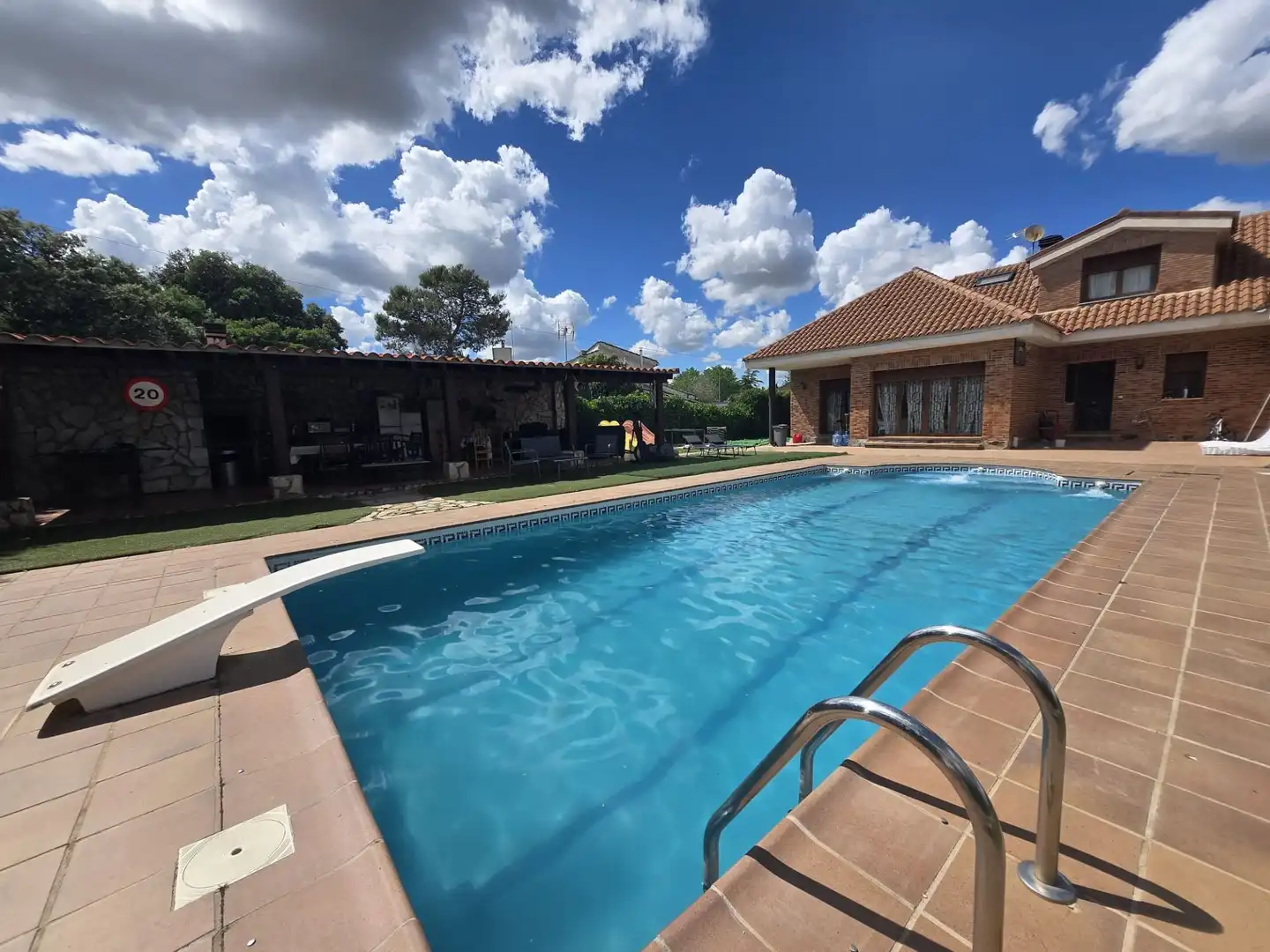 Swimming pool of Houses for sale in Nuevo Baztán  with Heating, Private garden and Storage room