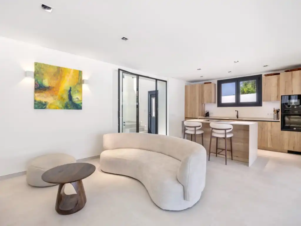 Sala d'estar de Casa o xalet en venda en Jávea / Xàbia amb Aire condicionat, Jardí privat i Terrassa