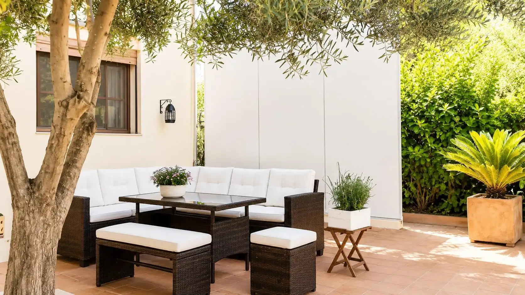 Terrasse von Erdgeschoss zum Verkauf in  Palma de Mallorca mit Klimaanlage, Privatgarten und Abstellraum