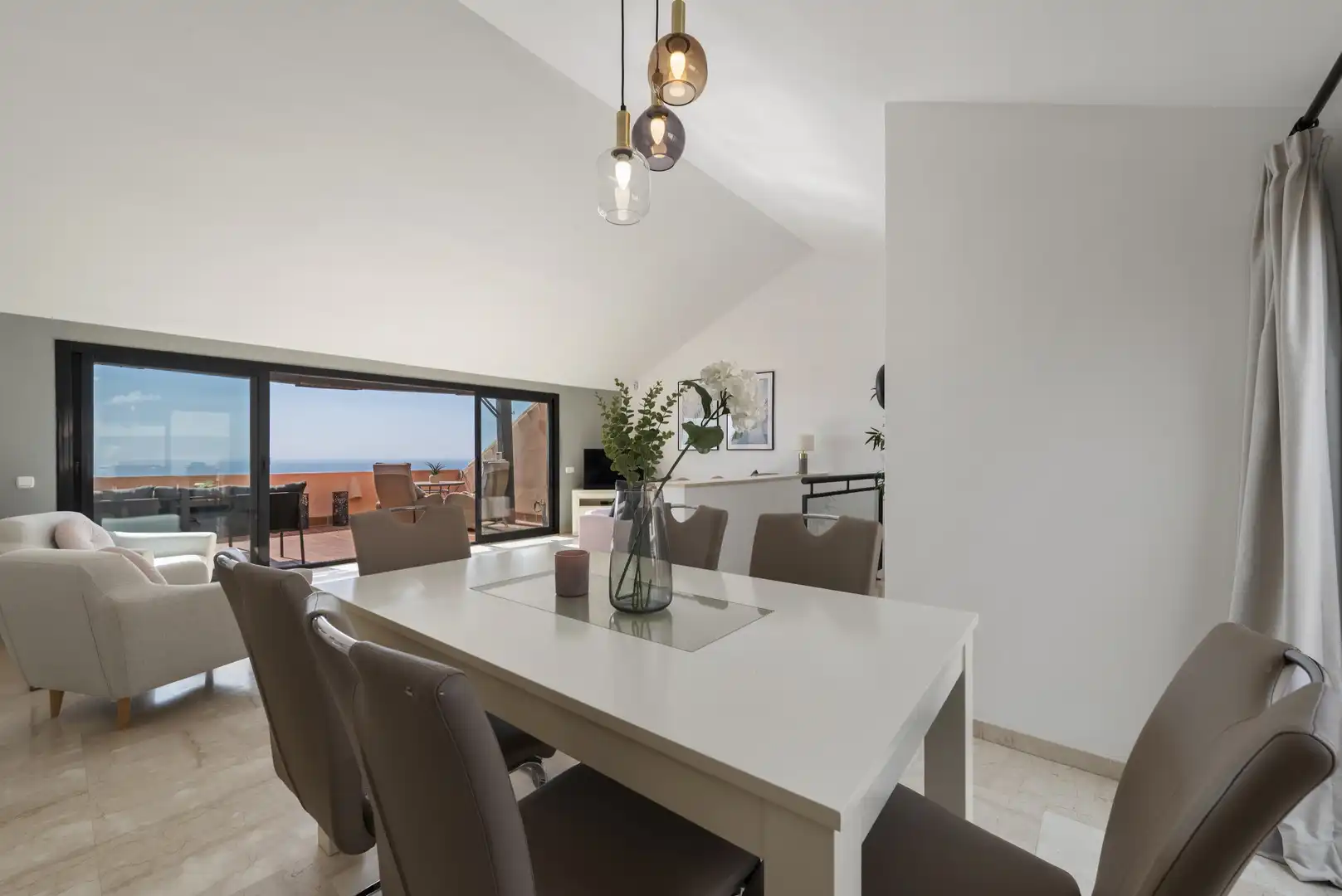Comedor de Ático en venta en Mijas con Aire acondicionado, Terraza y Piscina