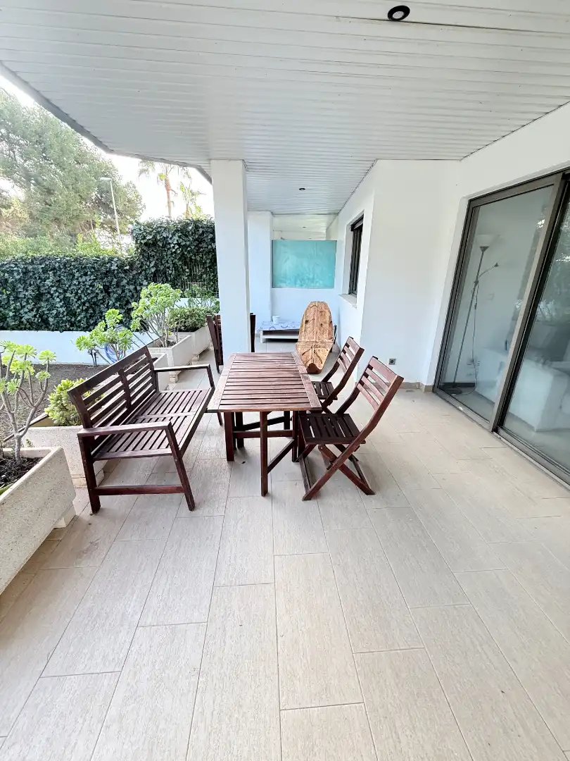 Terraza de Apartamento en venta en Santa Eulària des Riu con Aire acondicionado, Calefacción y Jardín privado