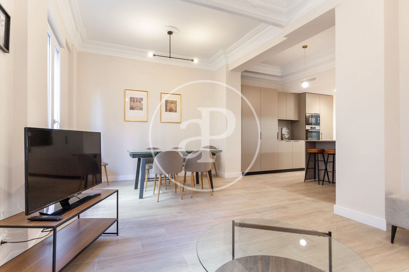 Living room of Flat to rent in  Valencia Capital  with Air Conditioner, Heating and Furnished