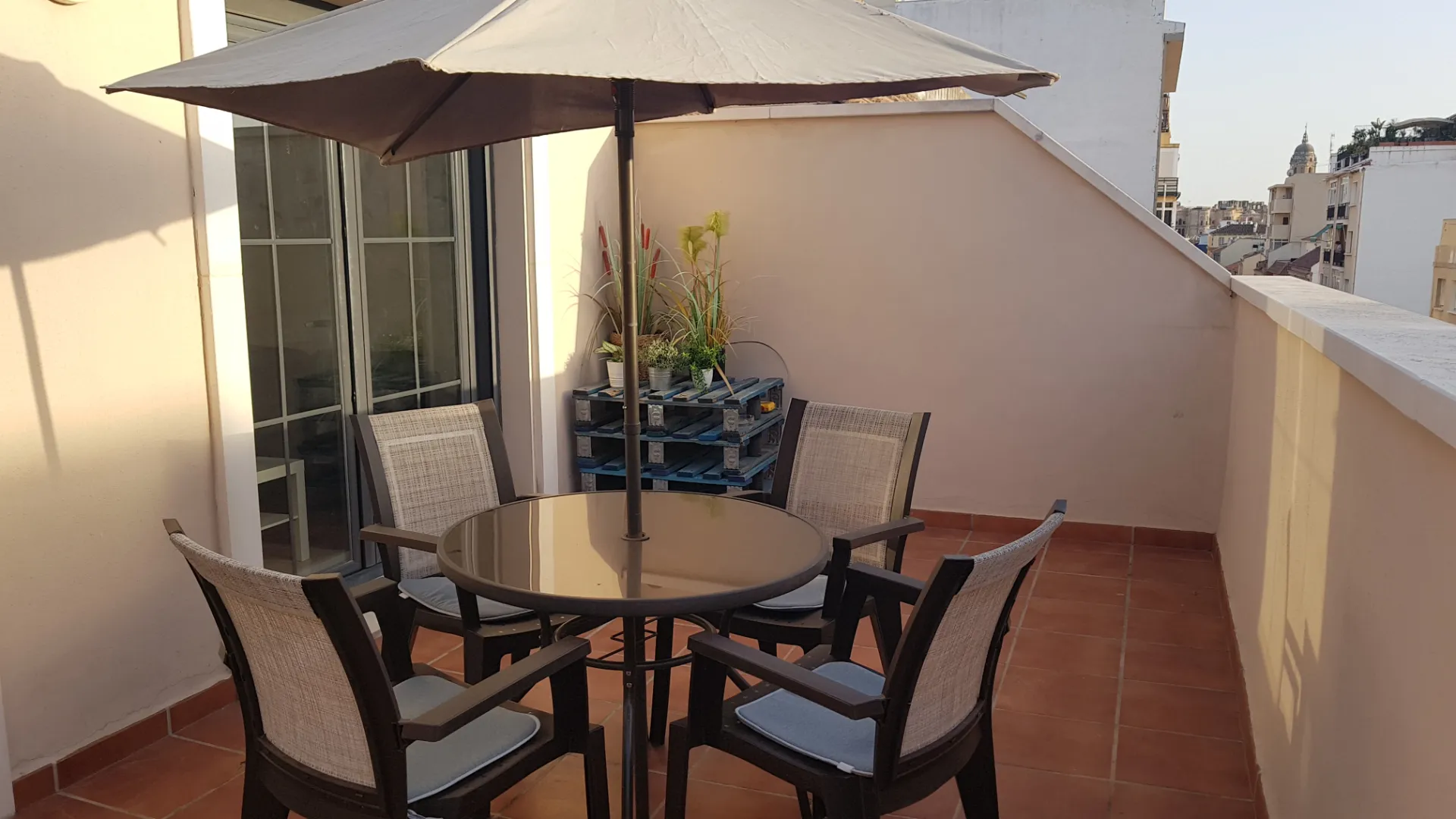 Terraza de Ático de alquiler en Málaga Capital con Aire acondicionado, Calefacción y Terraza