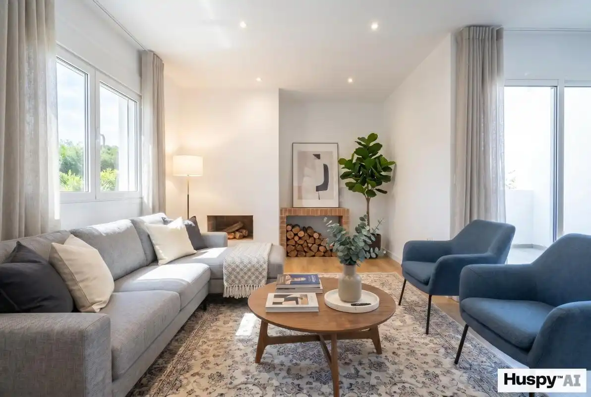 Wohnzimmer von Wohnung zum Verkauf in Sant Josep de sa Talaia mit Heizung, Terrasse und Balkon