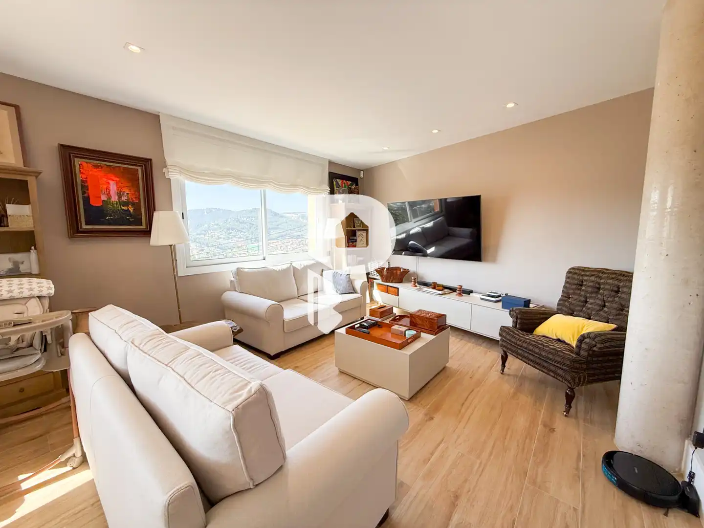 Sala de estar de Casa o chalet de alquiler en Vallirana con Aire acondicionado, Calefacción y Jardín privado