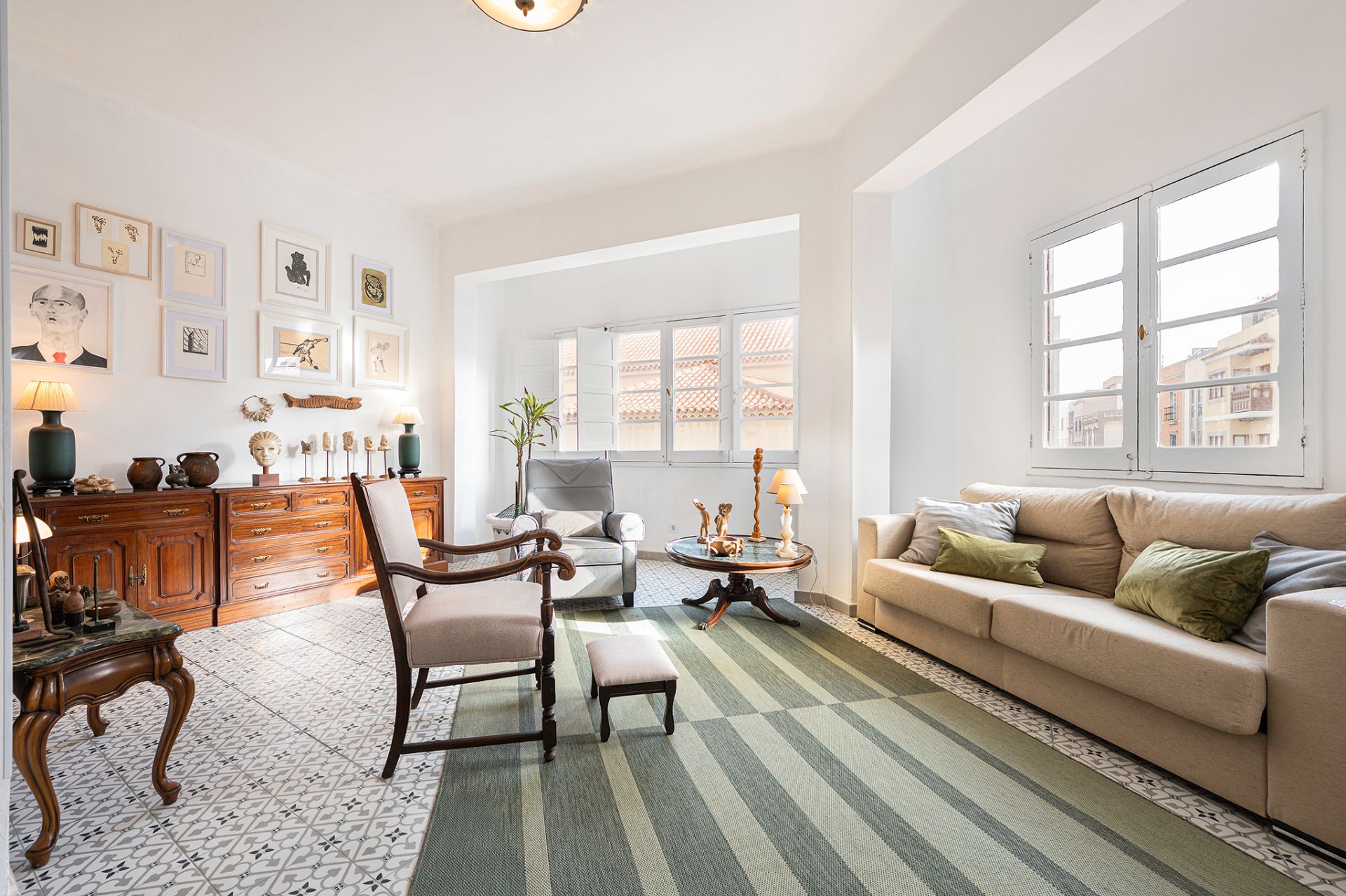 Living room of Flat for sale in Las Palmas de Gran Canaria  with Furnished and Balcony