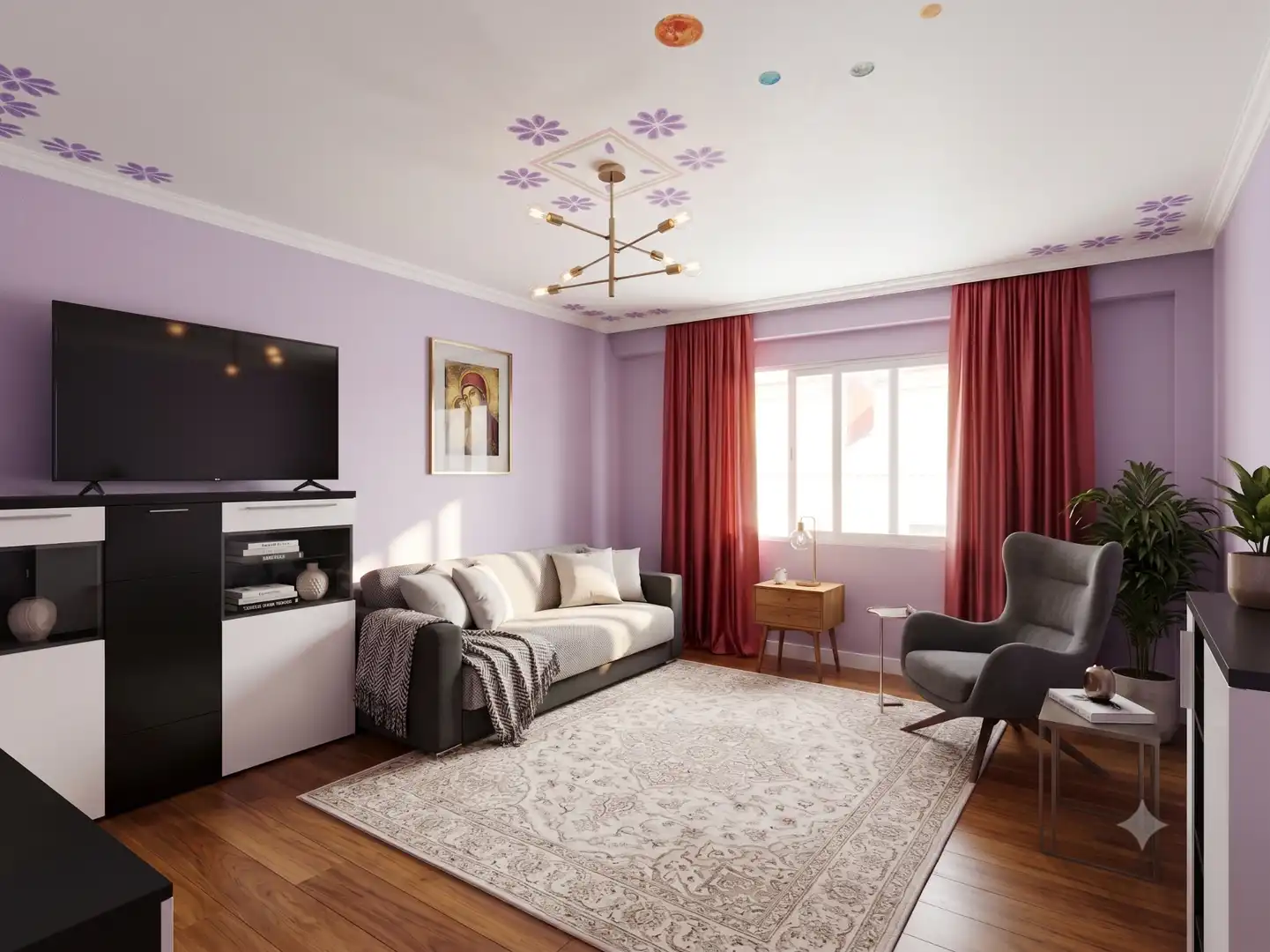 Living room of Flat for sale in Illueca  with Air Conditioner, Heating and Parquet flooring