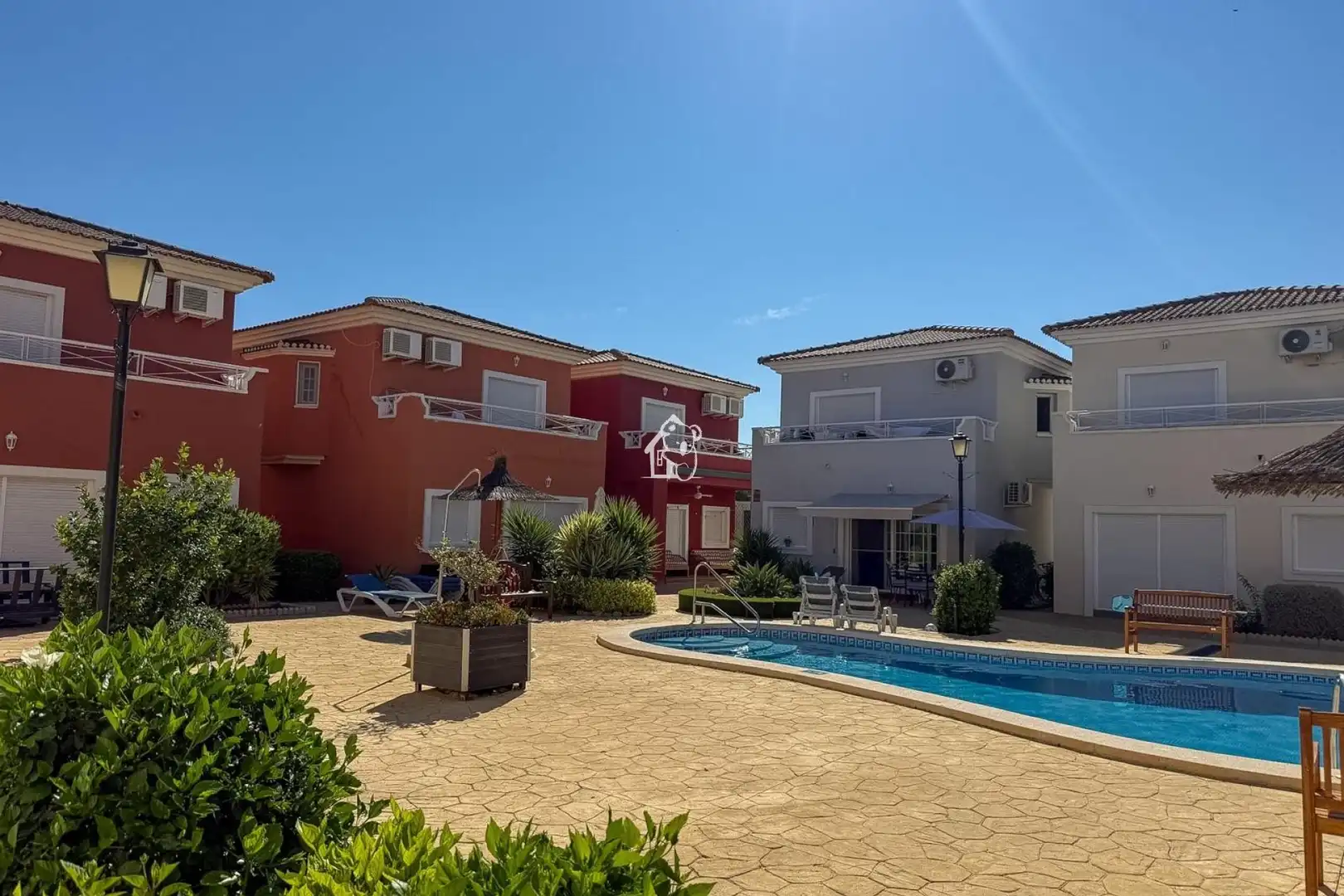 Vista exterior de Casa adosada de alquiler en Murcia con Aire acondicionado, Terraza y Piscina