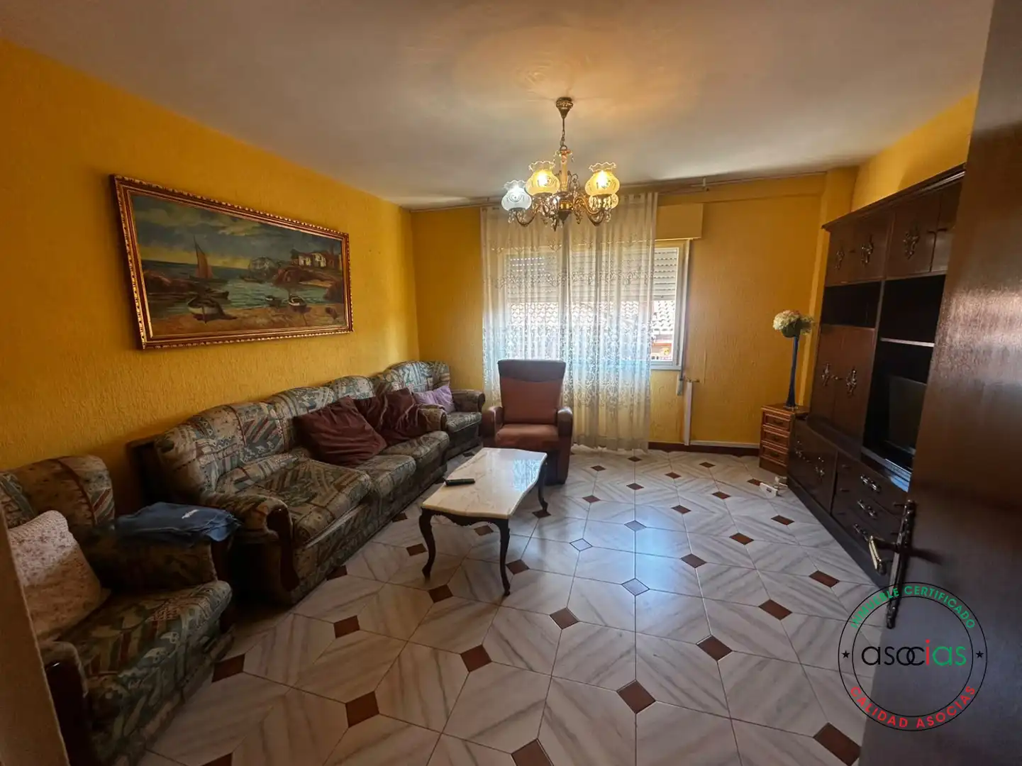 Sala d'estar de Pis en venda en Gijón  amb Calefacció i Parquet