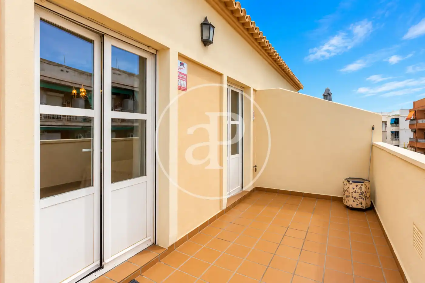 Terraza de Dúplex de alquiler en Burjassot con Aire acondicionado, Calefacción y Amueblado