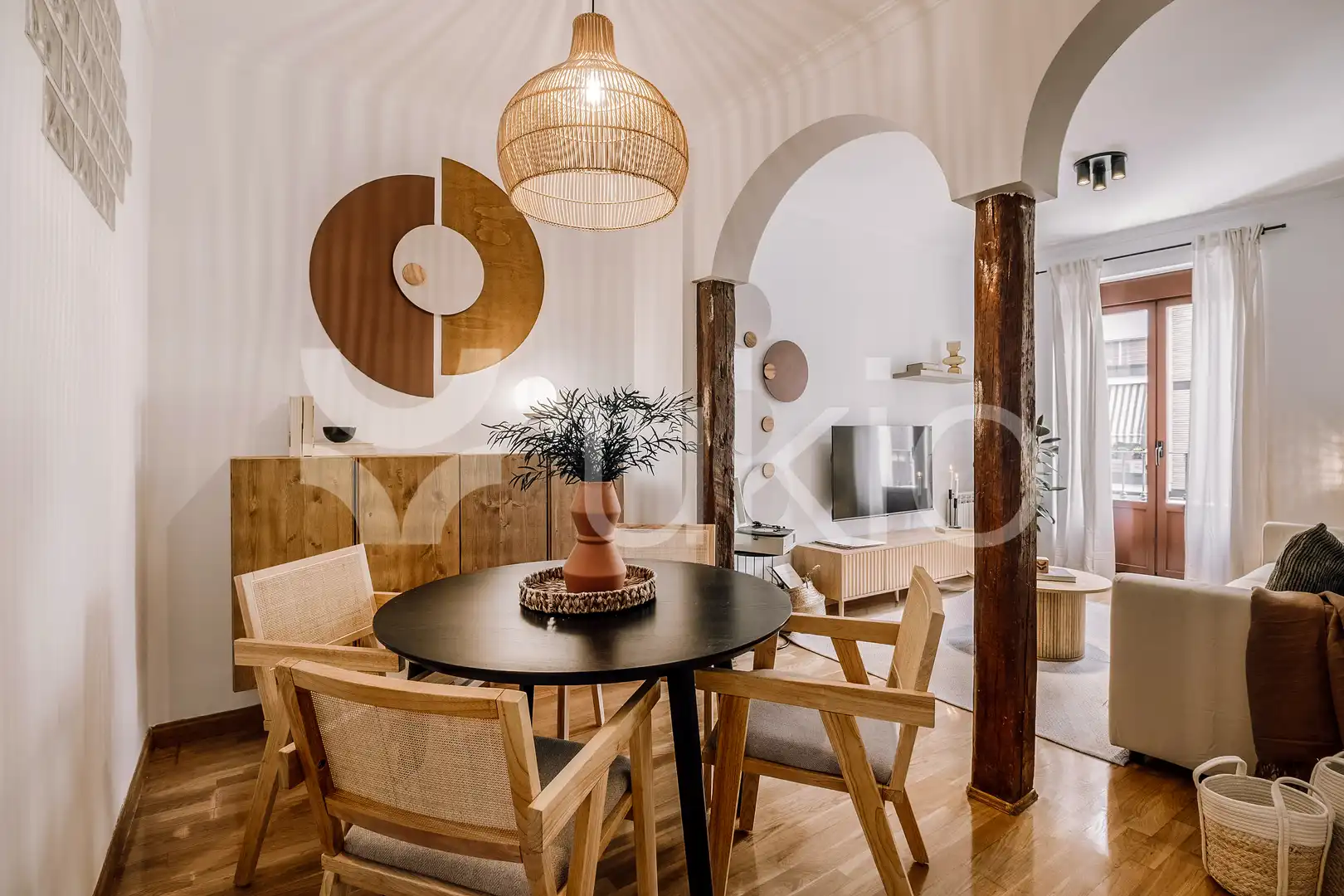 Esszimmer von Wohnungen zur Miete in Madrid mit Klimaanlage, Heizung und Möbliert