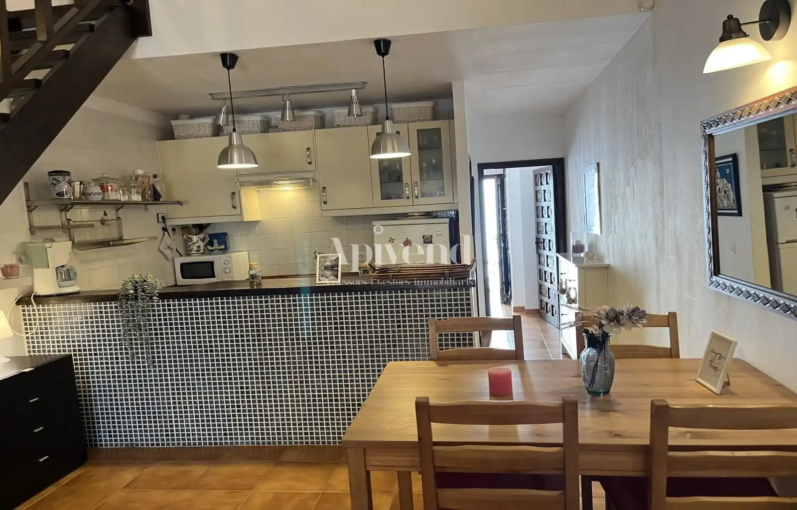 Cuina de Casa adosada en venda en Garrigàs amb Terrassa i Moblat