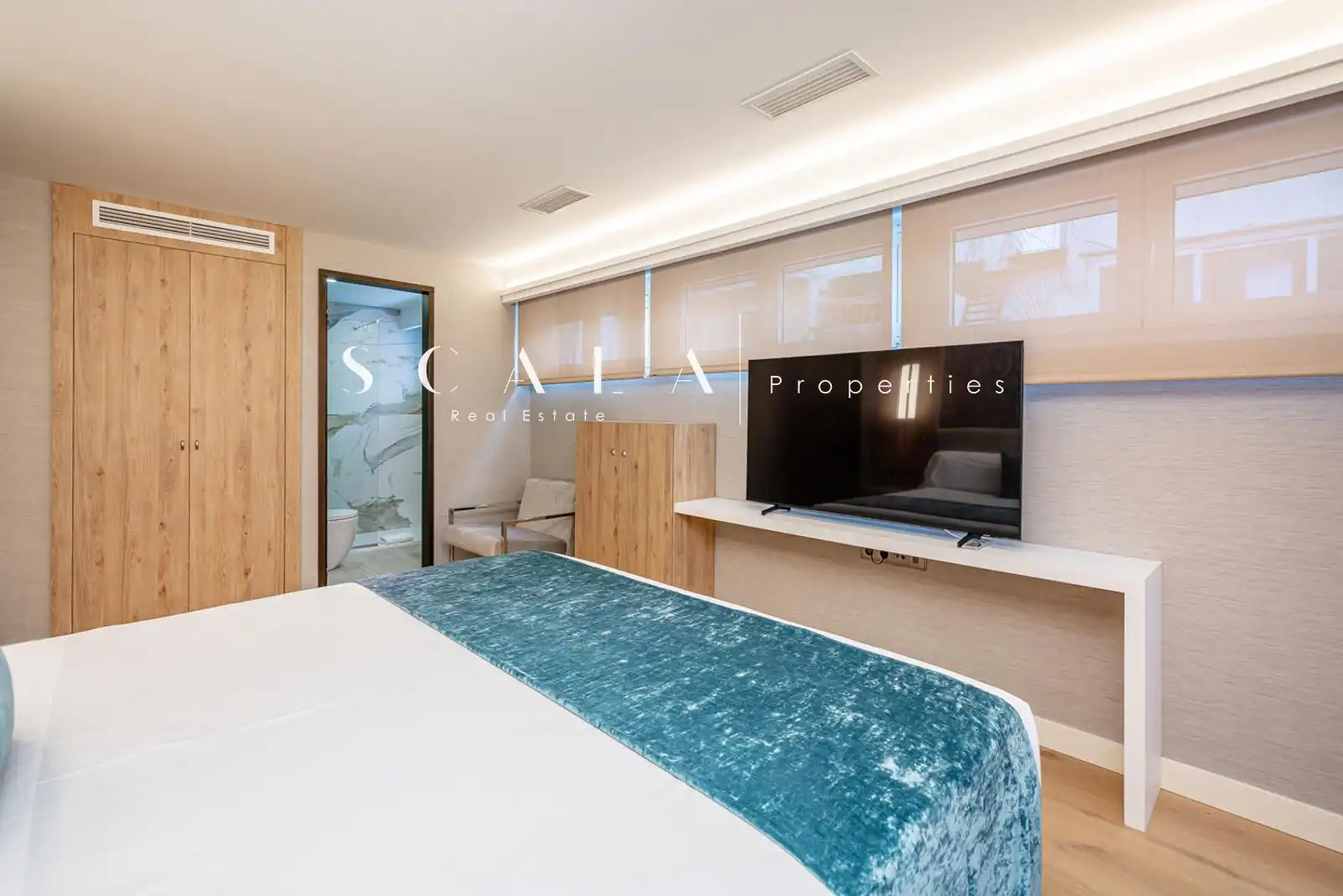 Schlafzimmer von Maisonette zur Miete in Madrid mit Klimaanlage, Heizung und Terrasse