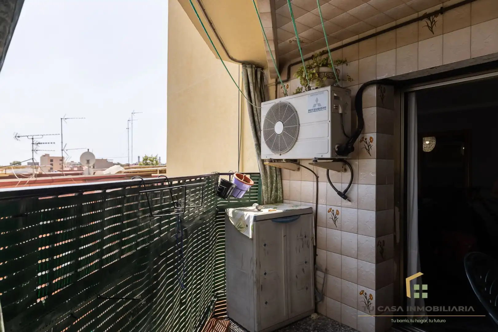 Balcony of Flat for sale in Badalona  with Air Conditioner, Heating and Terrace