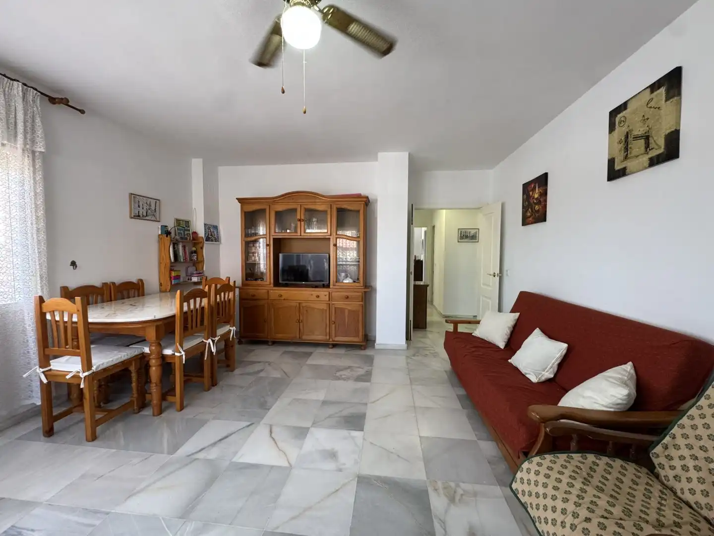 Living room of Flat for sale in Chipiona  with Swimming Pool, Furnished and Balcony