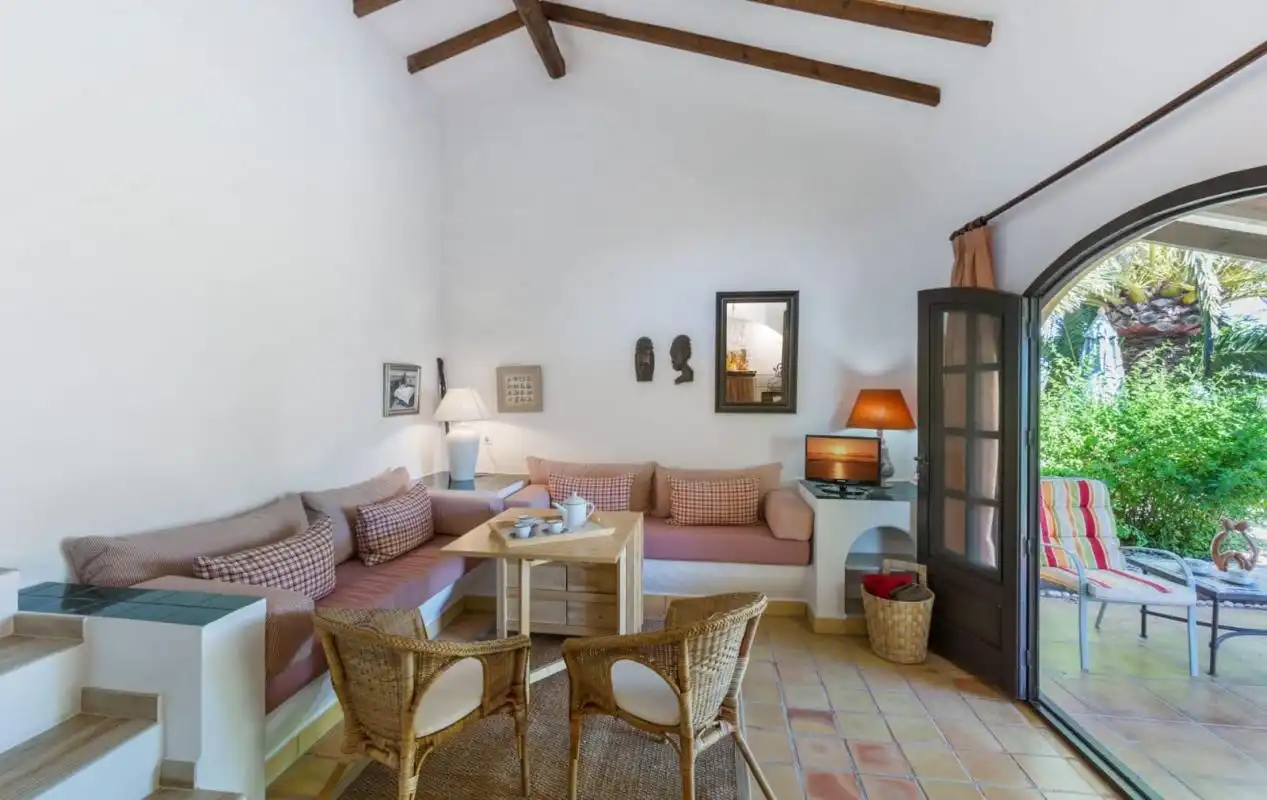 Sala de estar de Finca rústica en venta en Teulada con Calefacción, Jardín privado y Terraza