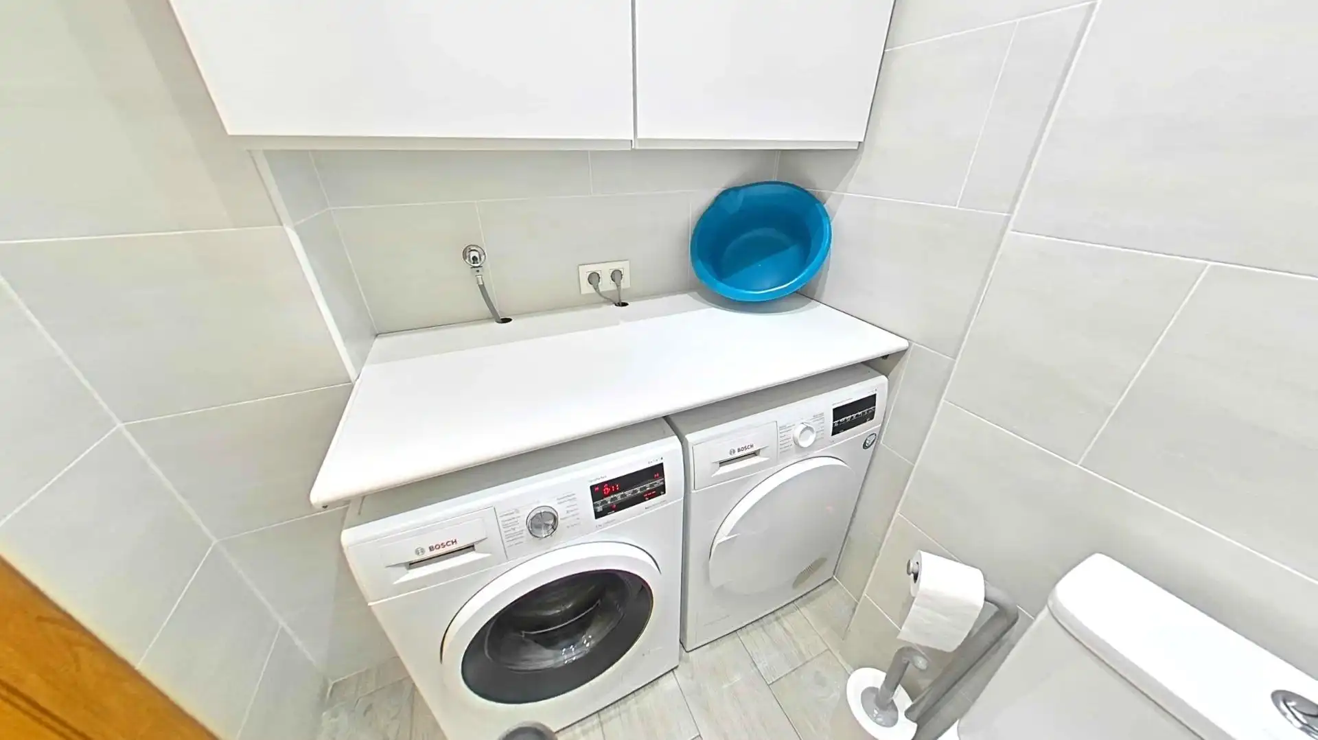 Badezimmer von Wohnung zum Verkauf in Sabadell mit Heizung, Parkett und Balkon