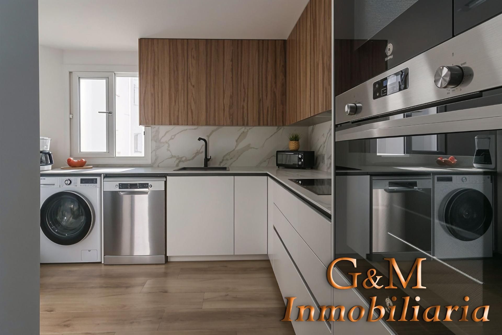 Kitchen of Flat for sale in Estepona  with Air Conditioner, Private garden and Terrace