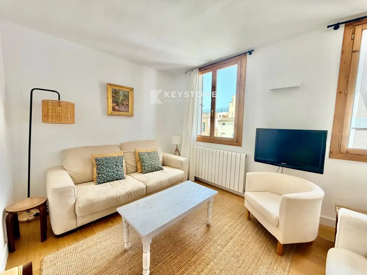 Sala d'estar de Pis de lloguer en  Palma de Mallorca amb Aire condicionat