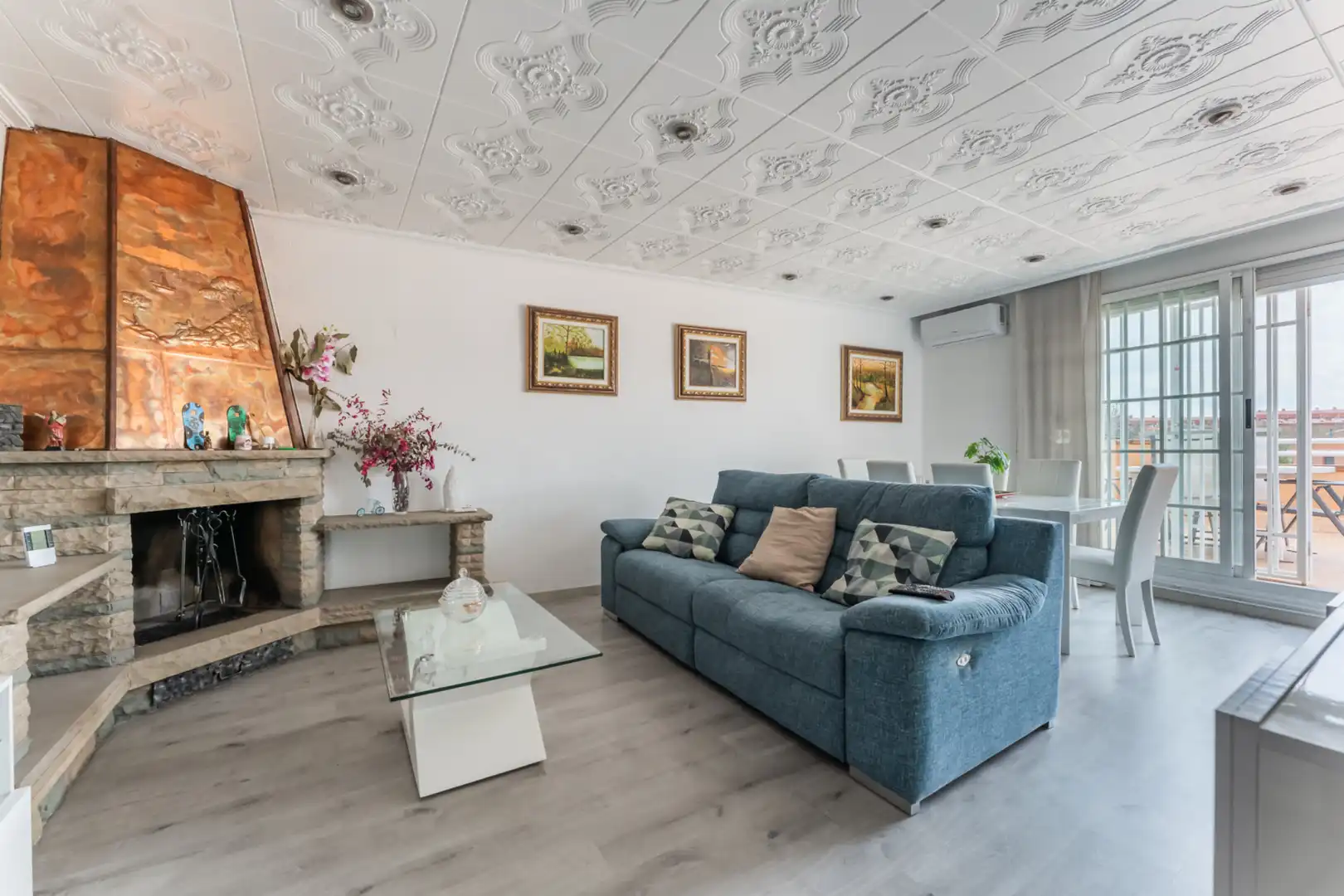Sala d'estar de Àtic en venda en Mollet del Vallès amb Aire condicionat, Calefacció i Terrassa