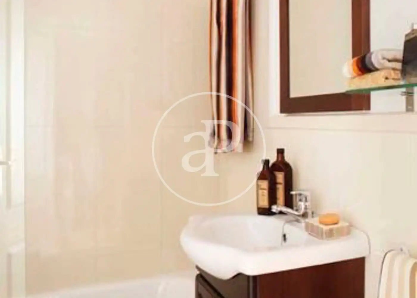Bathroom of Flat for rent in Madrid  with Air Conditioner, Heating and Private garden