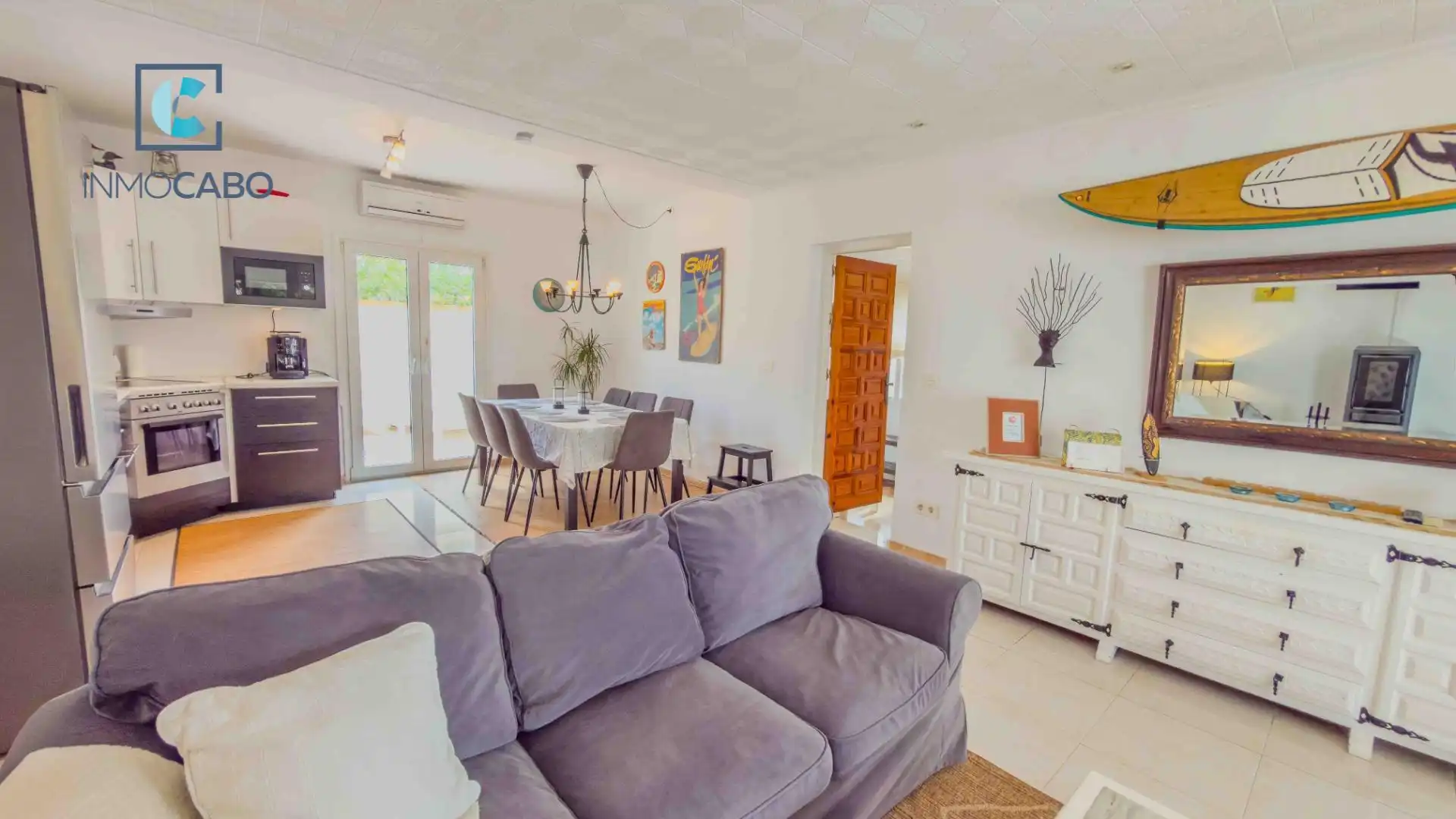 Sala de estar de Casa o chalet en venta en La Manga del Mar Menor con Aire acondicionado, Jardín privado y Piscina