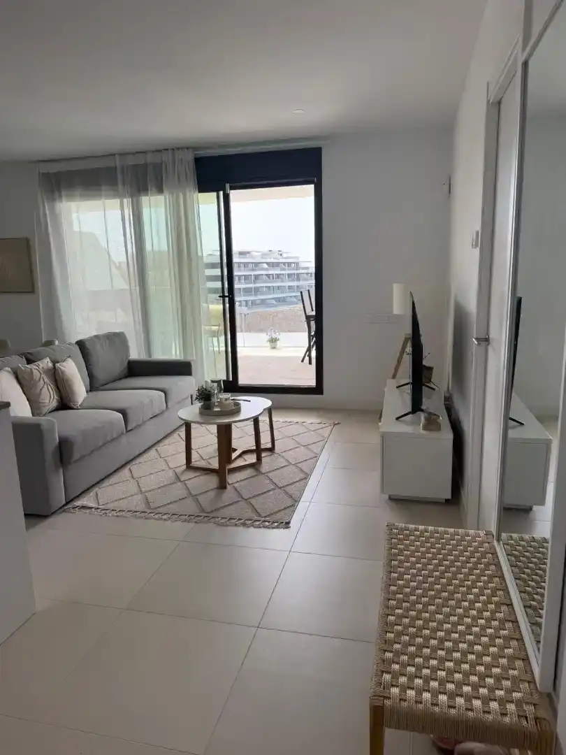 Living room of Flat for rent in Rincón de la Victoria  with Air Conditioner, Swimming Pool and Balcony