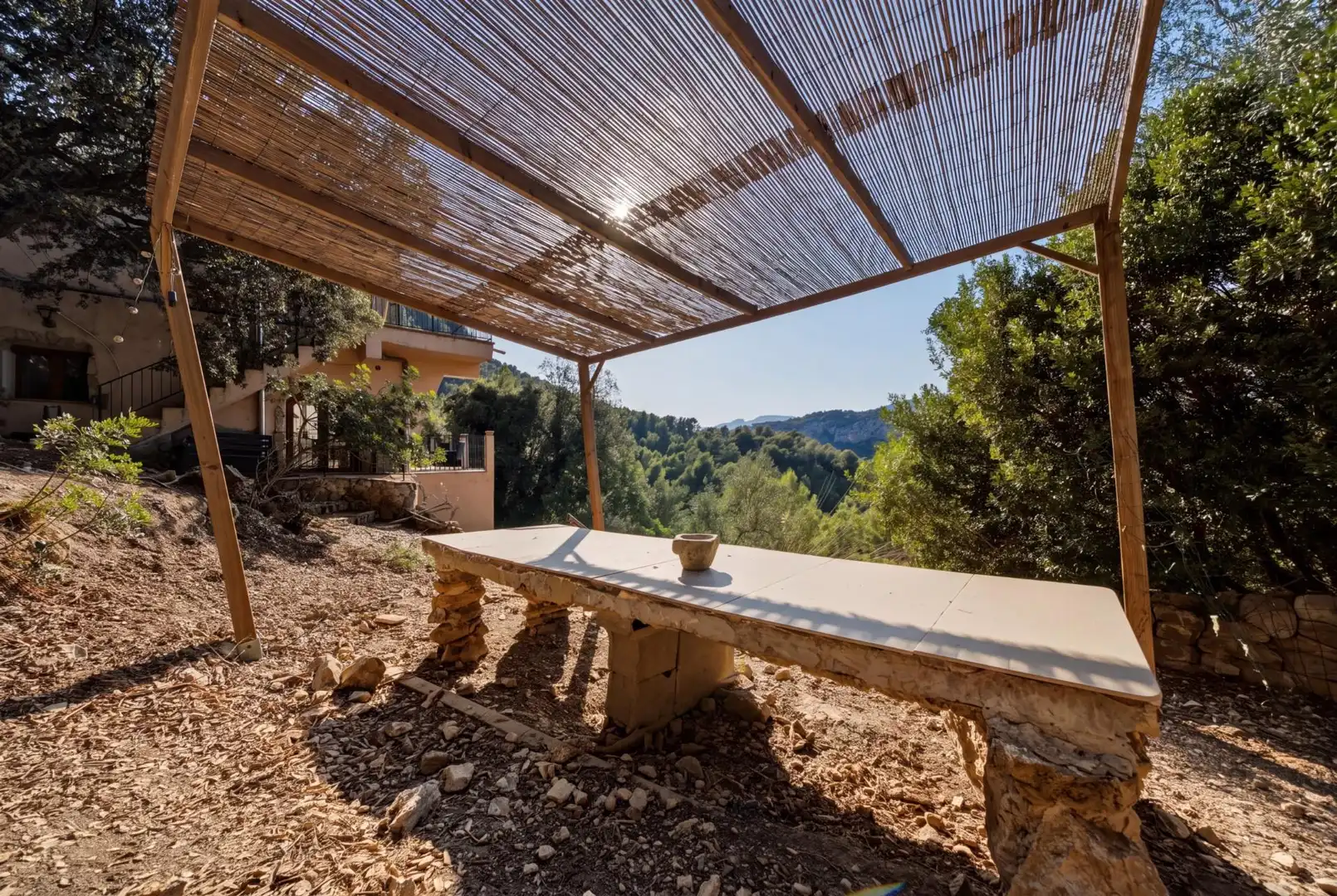 Terraza de Finca rústica en venta en Puigpunyent con Aire acondicionado, Calefacción y Jardín privado