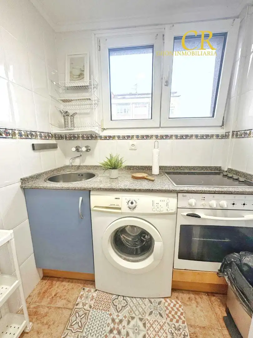 Cocina de Ático en venta en Gijón  con Calefacción, Amueblado y Horno