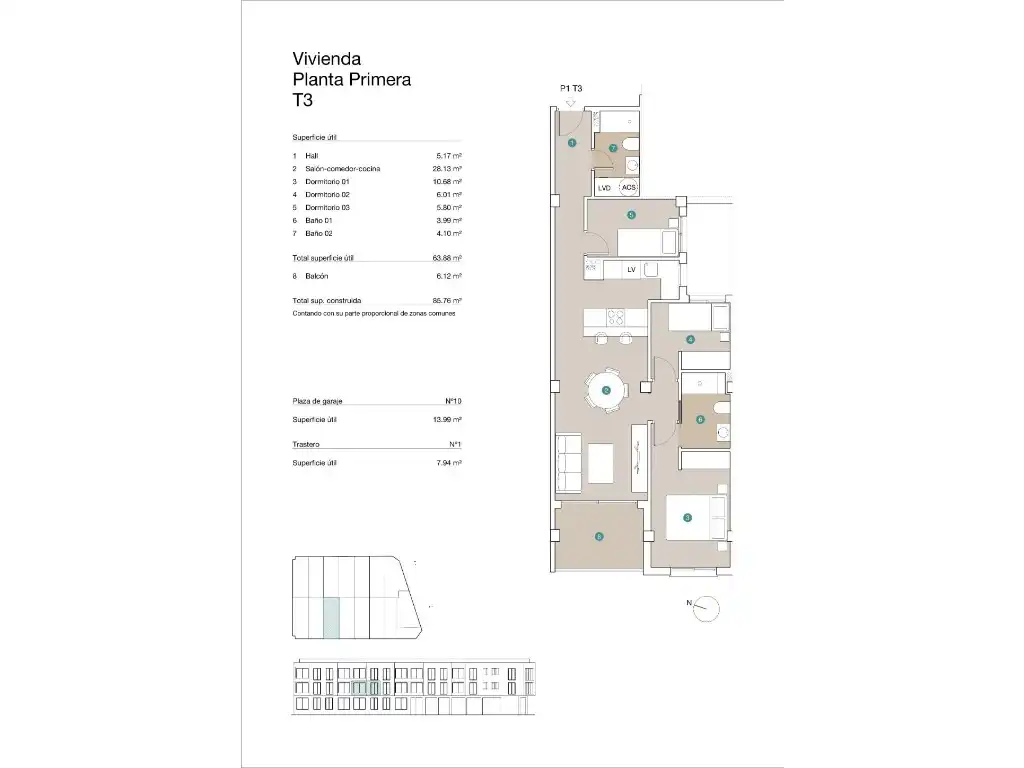 Appartement compact avec piscine à vendre à Jacarilla, imagen 9