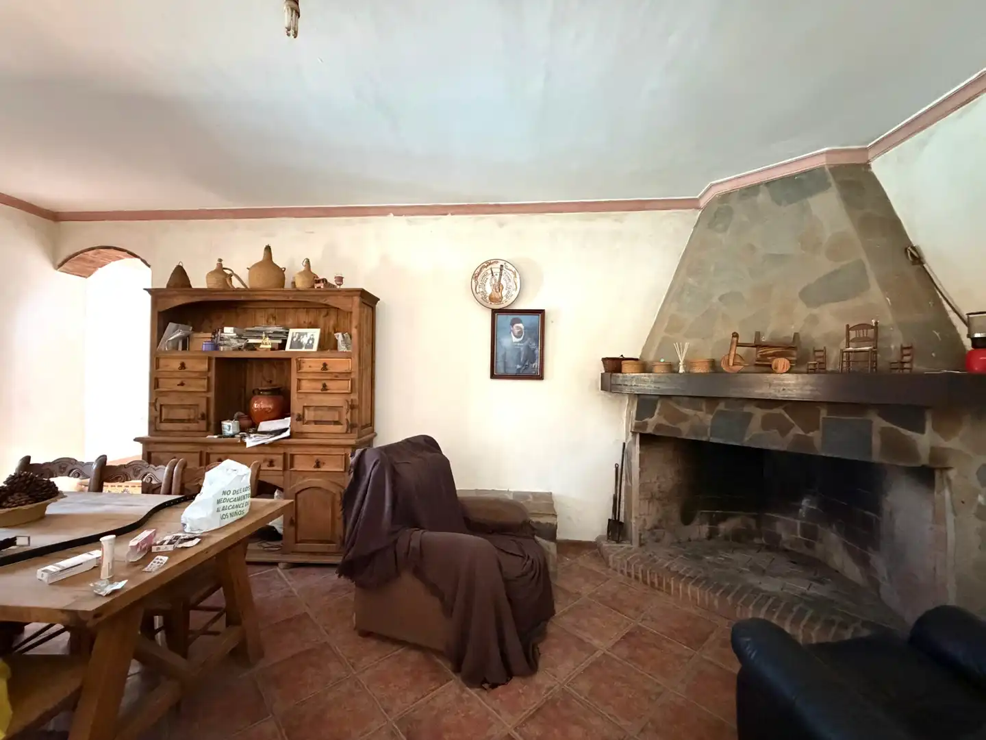 Sala de estar de Finca rústica en venta en Ardales con Jardín privado, Terraza y Piscina
