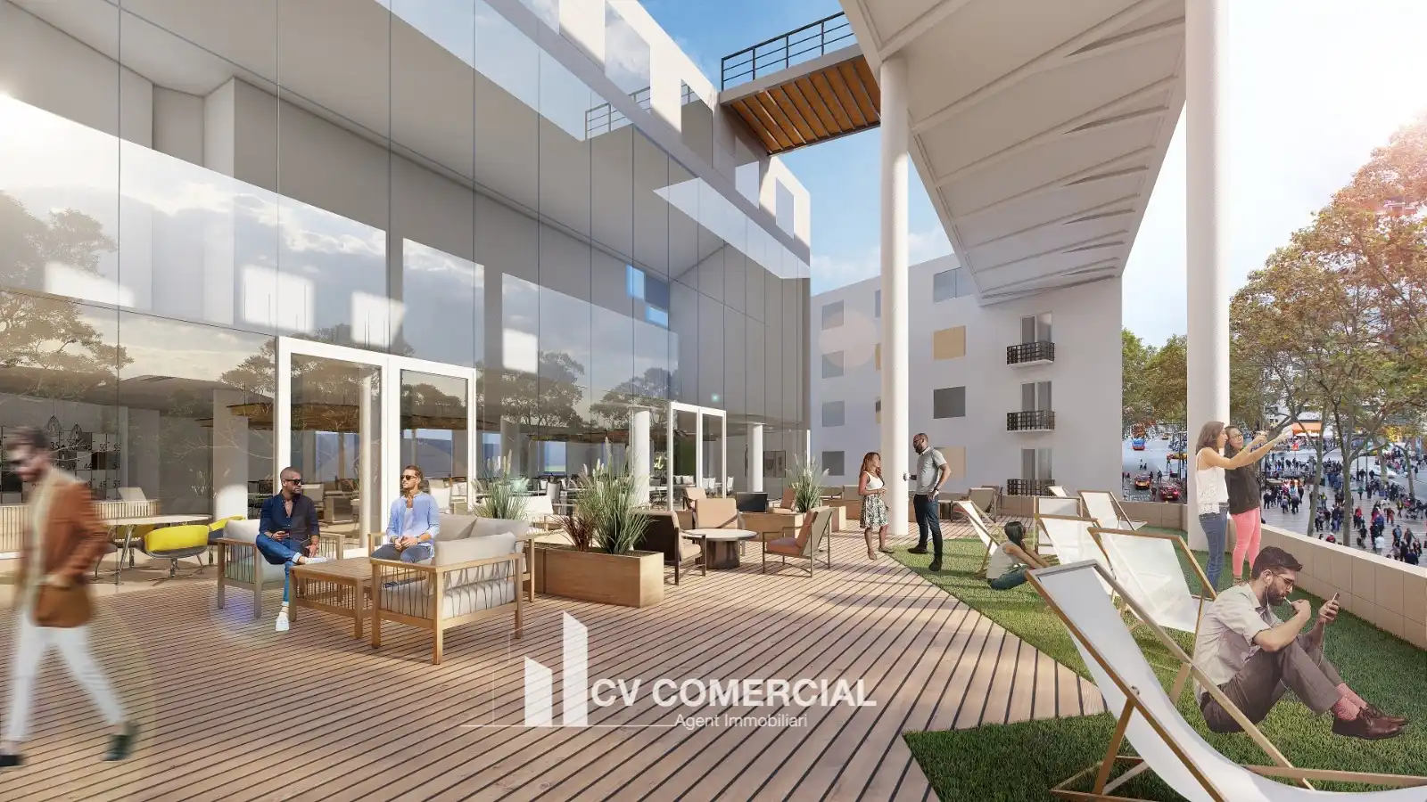 Terraza de Oficina de alquiler en Barcelona con Aire acondicionado y Terraza