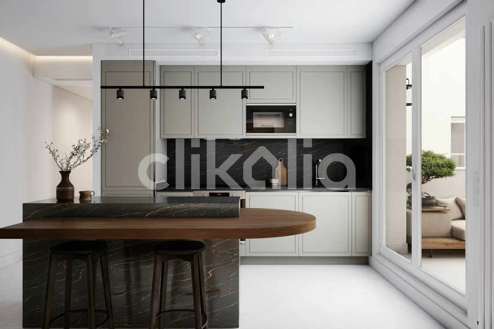 Küche von Dachboden zum Verkauf in  Madrid Capital mit Klimaanlage, Heizung und Terrasse