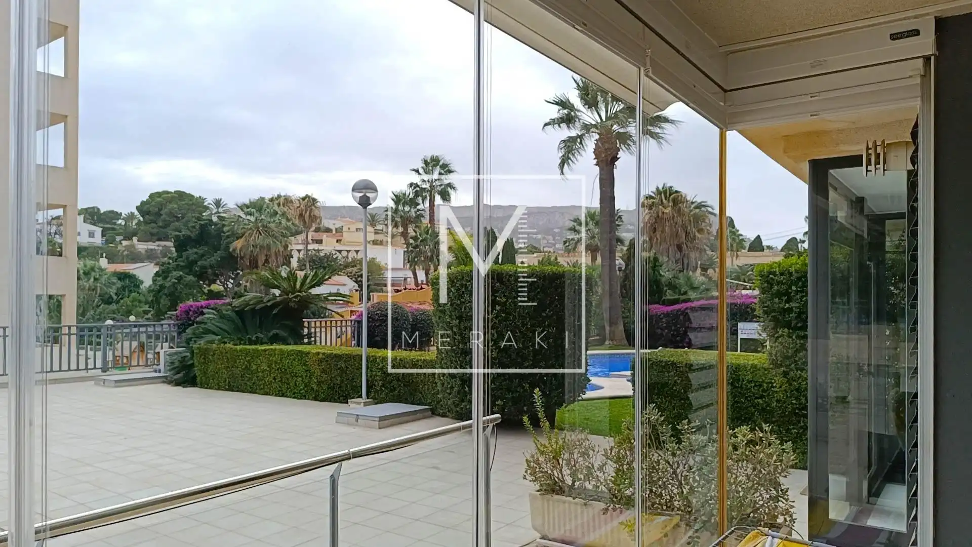 Terrace of Flat for sale in Calpe / Calp  with Air Conditioner, Heating and Private garden