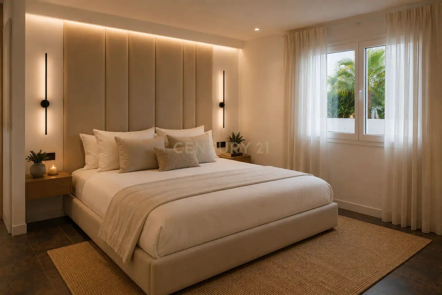 Schlafzimmer von Einfamilien-Reihenhaus zum Verkauf in Sant Josep de sa Talaia mit Klimaanlage, Privatgarten und Abstellraum