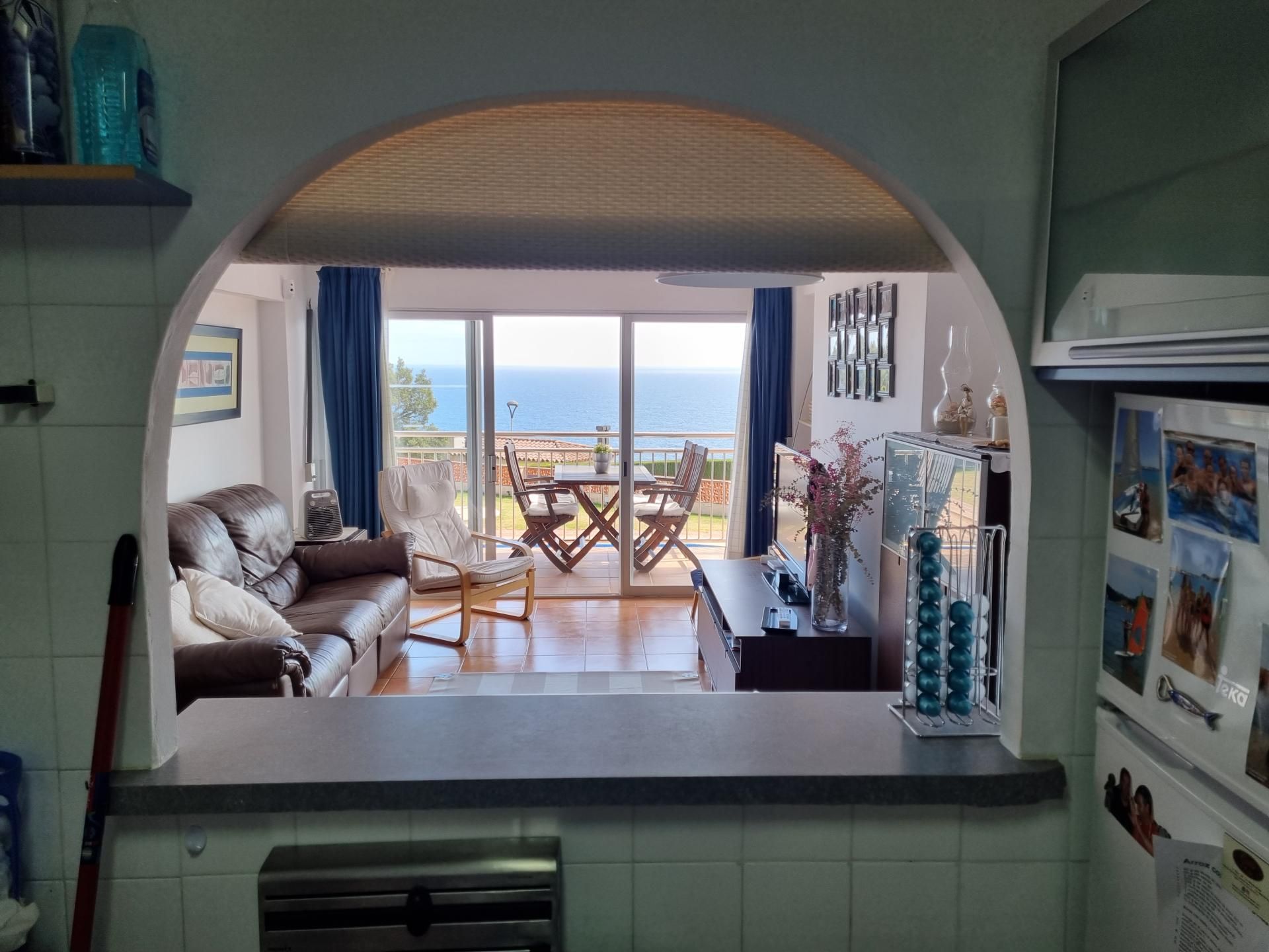 Living room of Apartment for sale in Sant Feliu de Guíxols  with Heating, Private garden and Terrace