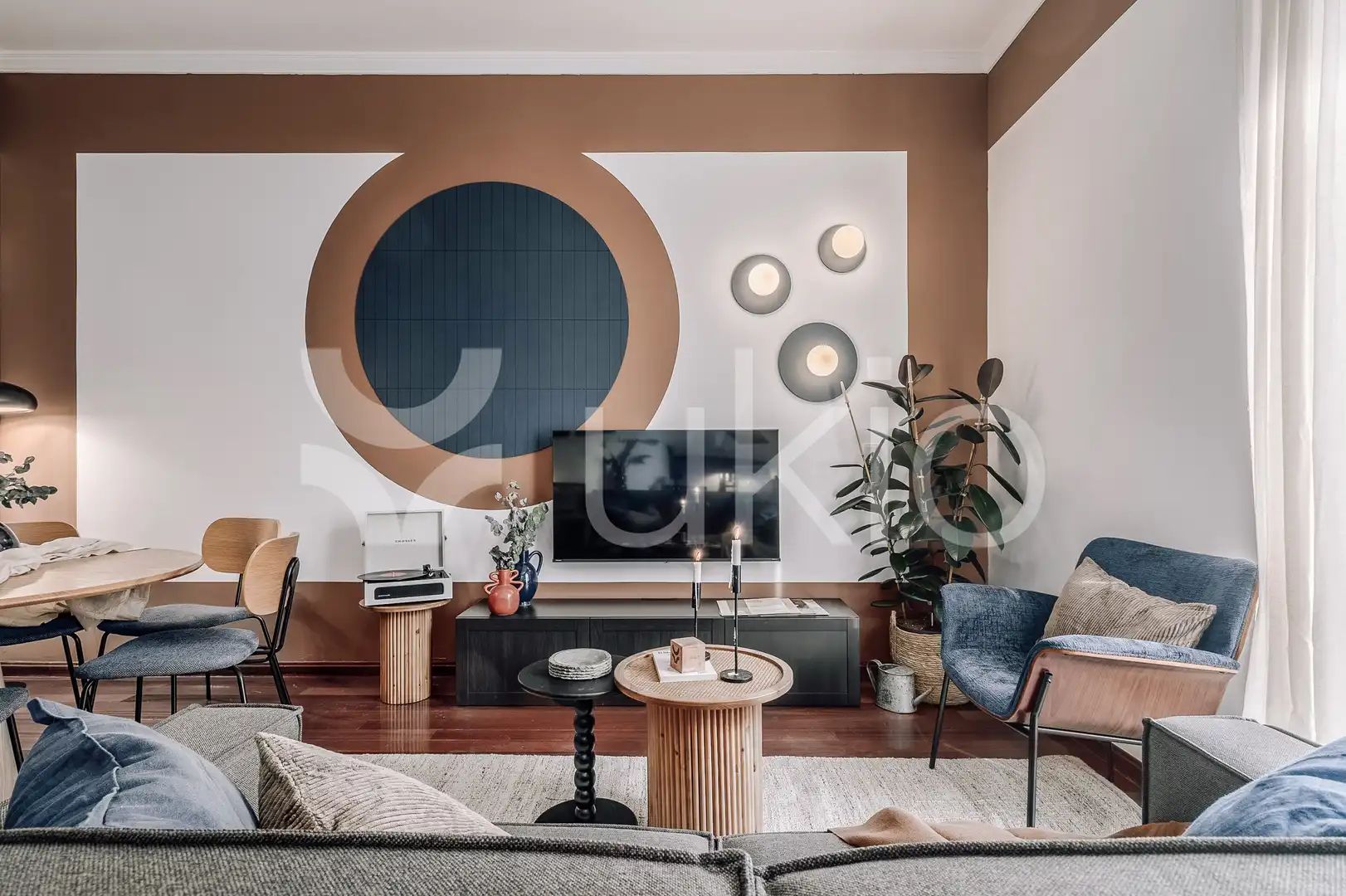Sala de estar de Apartamento de alquiler en Madrid con Aire acondicionado, Calefacción y Amueblado