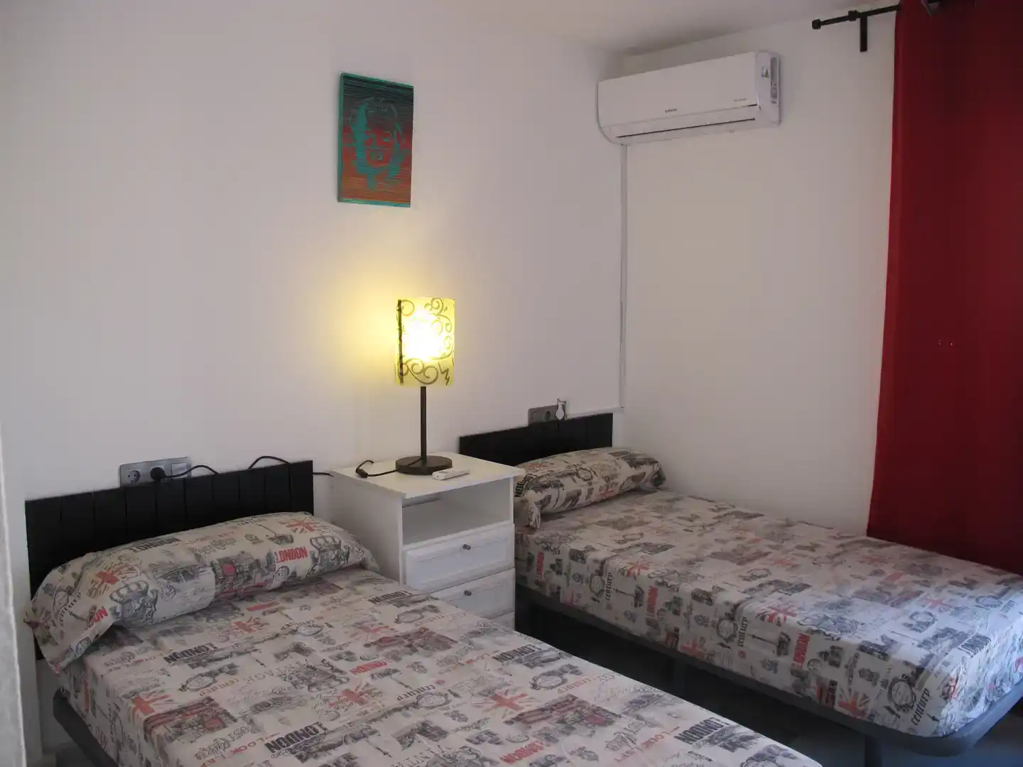 Schlafzimmer von Wohnung zur Miete in Sant Josep de sa Talaia mit Klimaanlage, Möbliert und Balkon